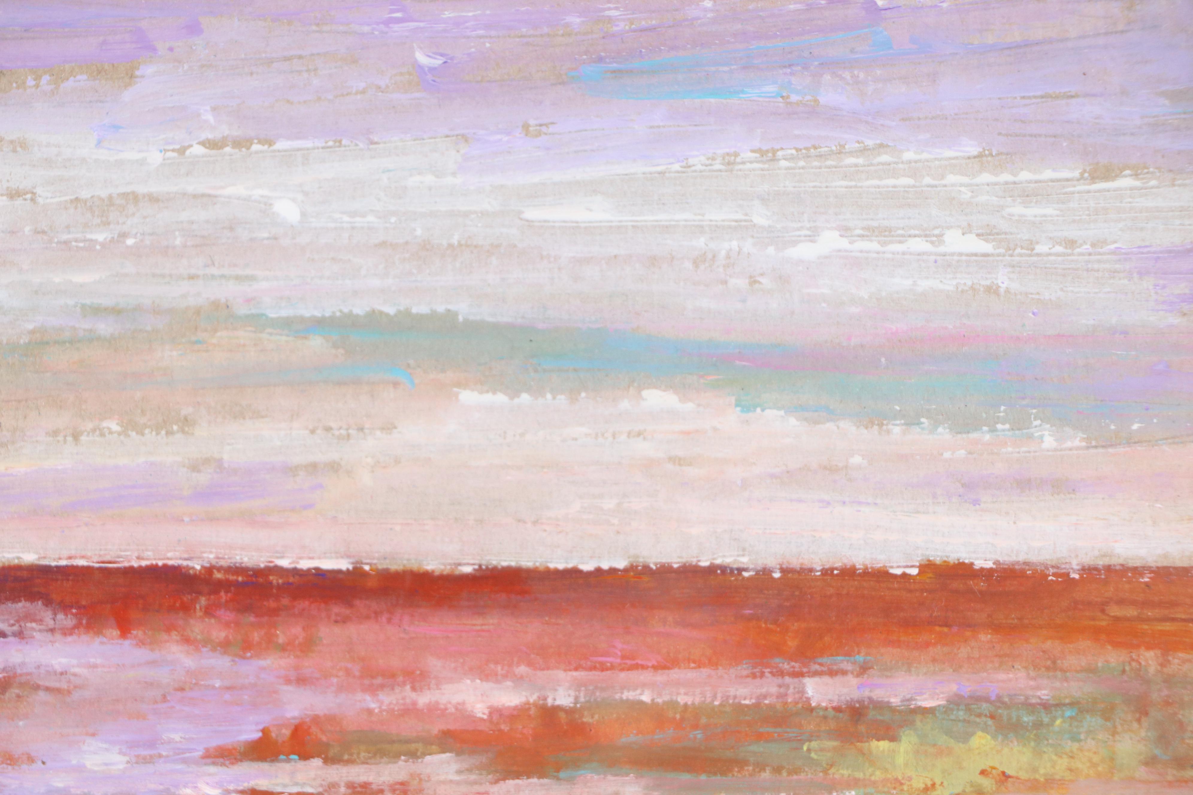 Robert Riddle Baker Landscape Acrylic Painting "A Bank of Clouds," 2025