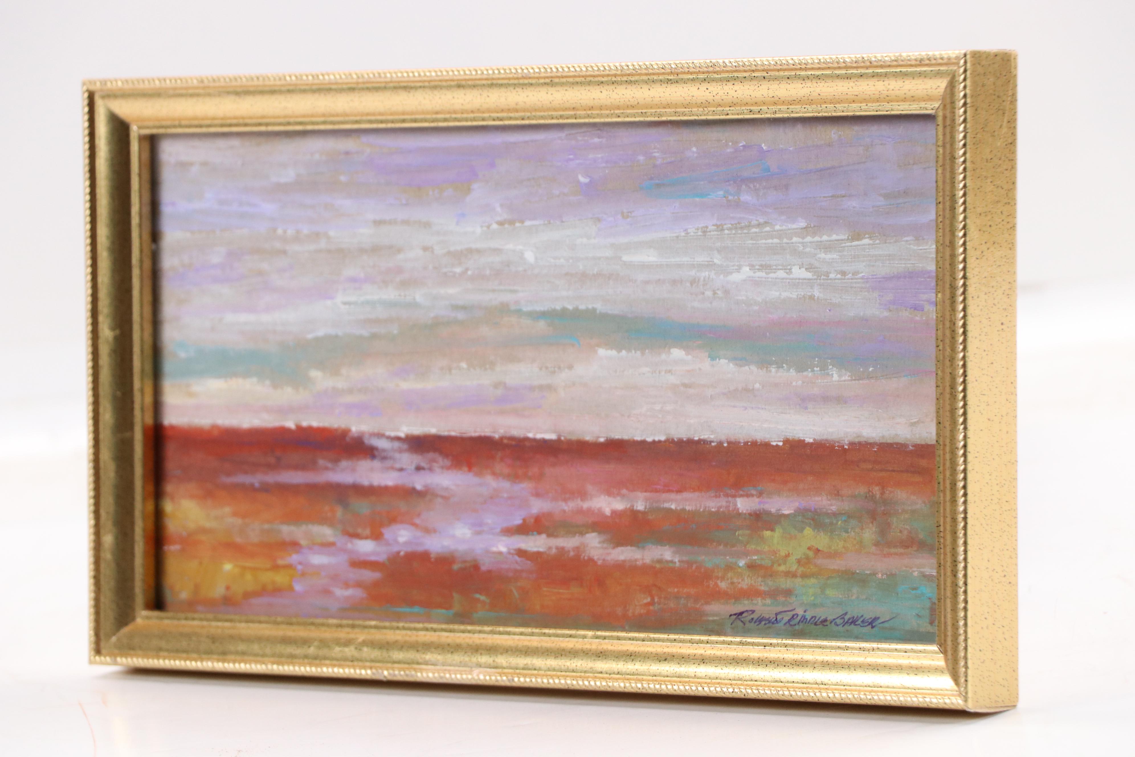 Robert Riddle Baker Landscape Acrylic Painting "A Bank of Clouds," 2025