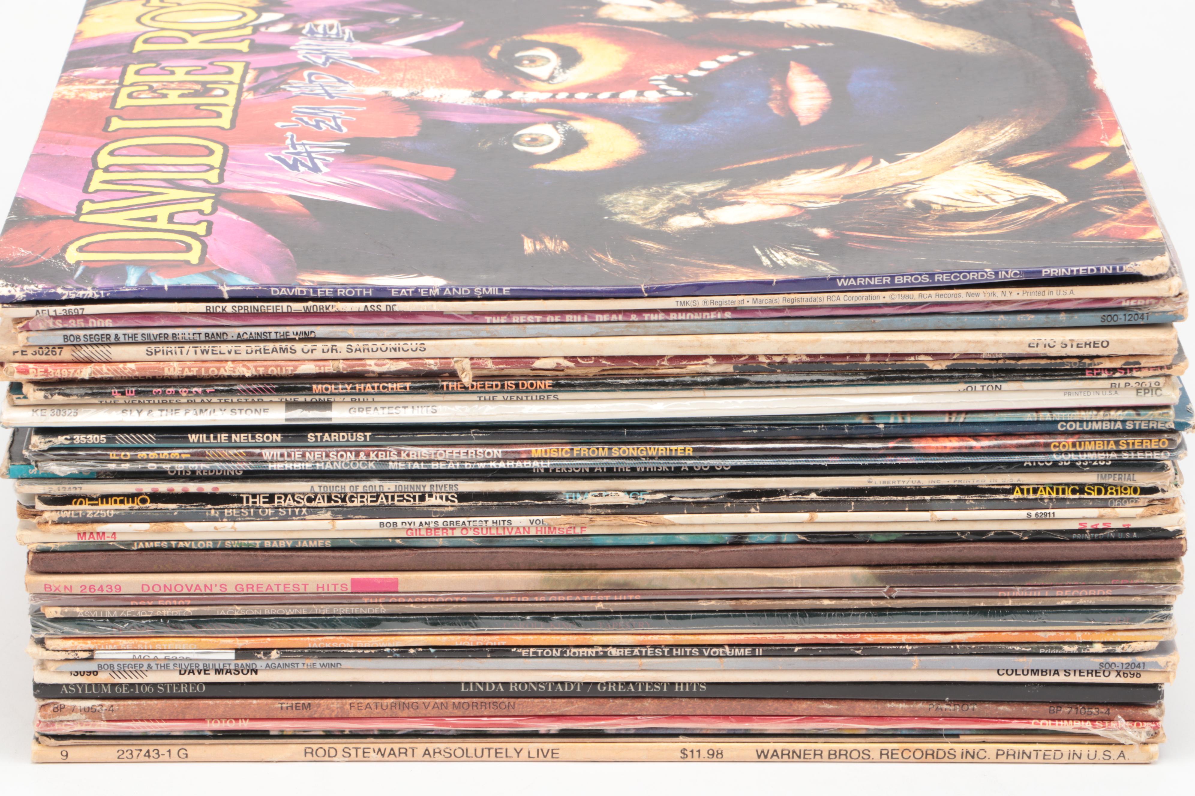 David Lee Roth, Rick Springfield, Styx, Donovan, and More Vinyl Record Albums