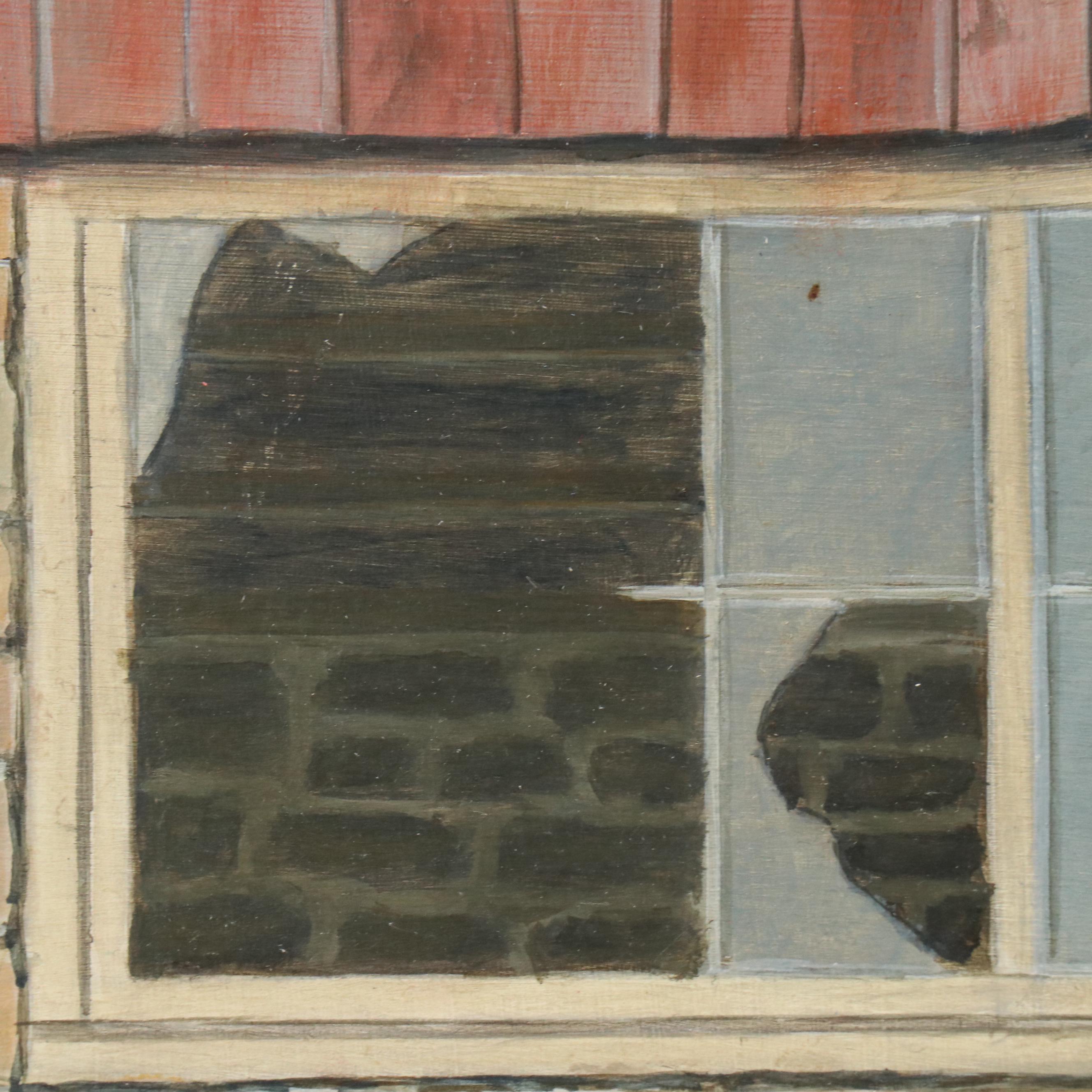 Martin W. Connelly Oil Painting "New York State Farm," Late 20th Century