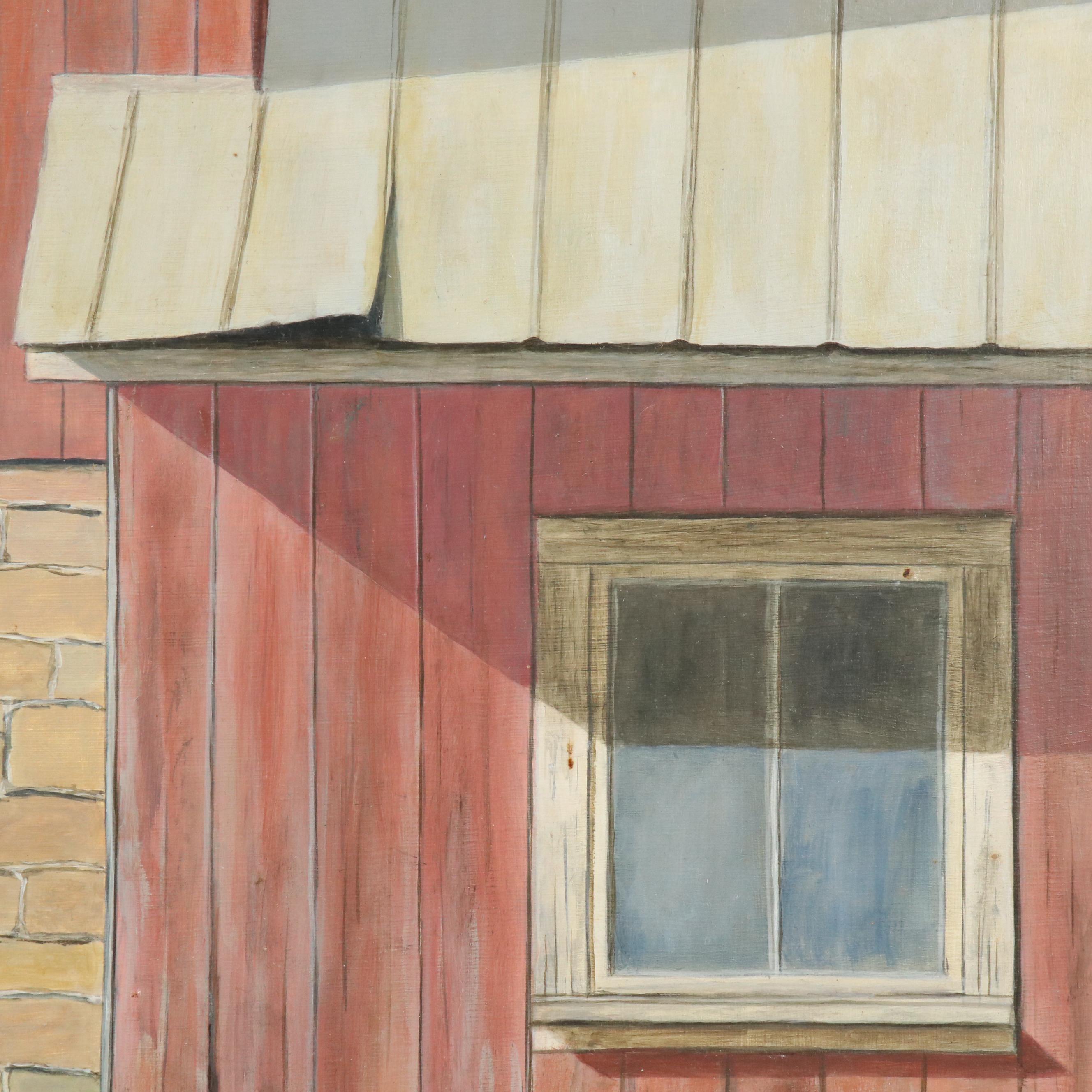 Martin W. Connelly Oil Painting "New York State Farm," Late 20th Century