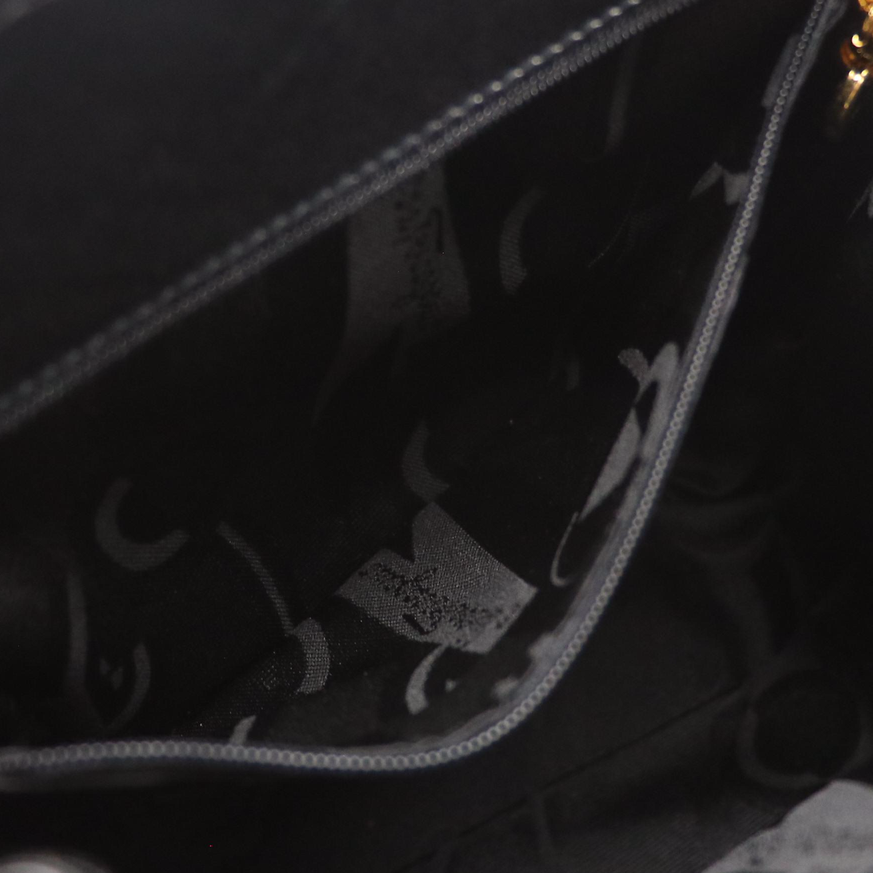 Salvatore Ferragamo Vara Bow Two-Way Bag in Black Leather