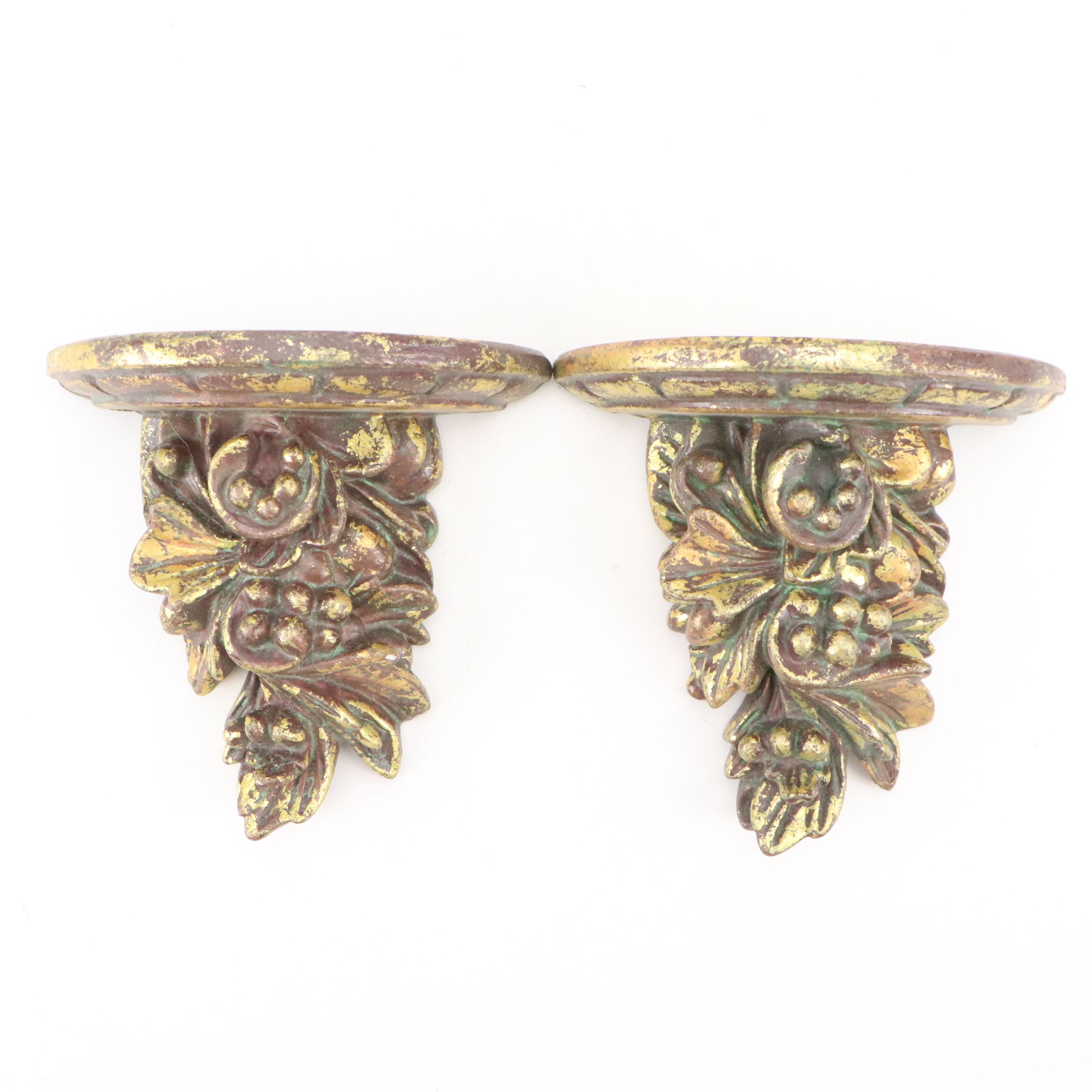 Italian Style Giltwood Wall Shelves, Late 20th Century