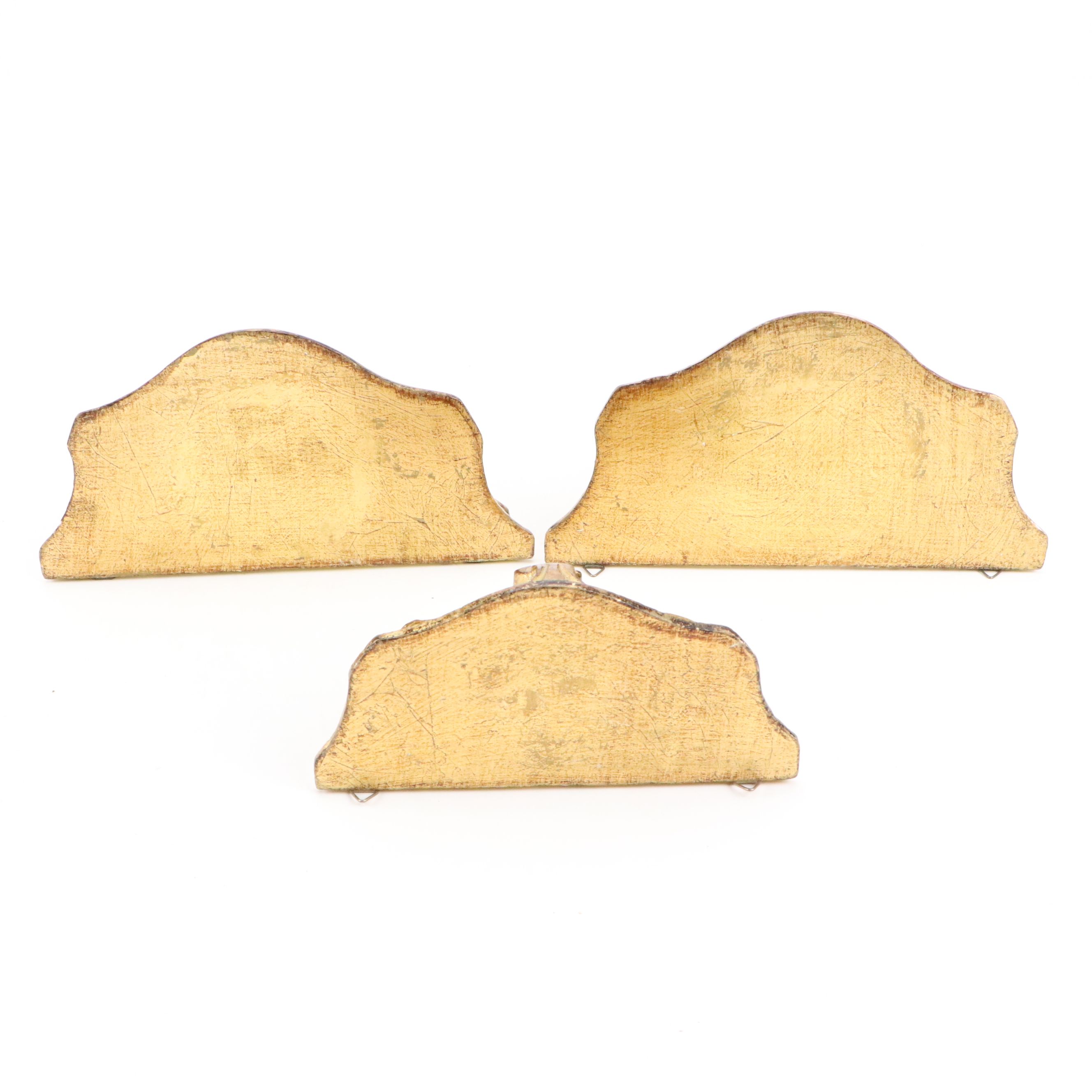 Italian Style Giltwood Wall Shelves, Late 20th Century