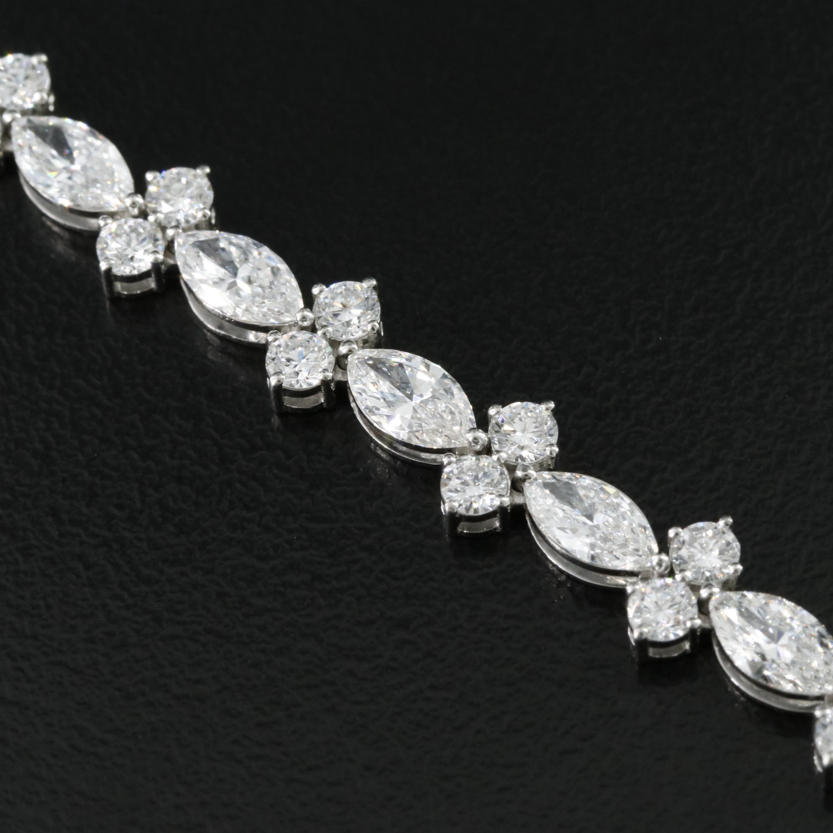 Platinum 8.72 CTW Lab Grown Diamond Bracelet