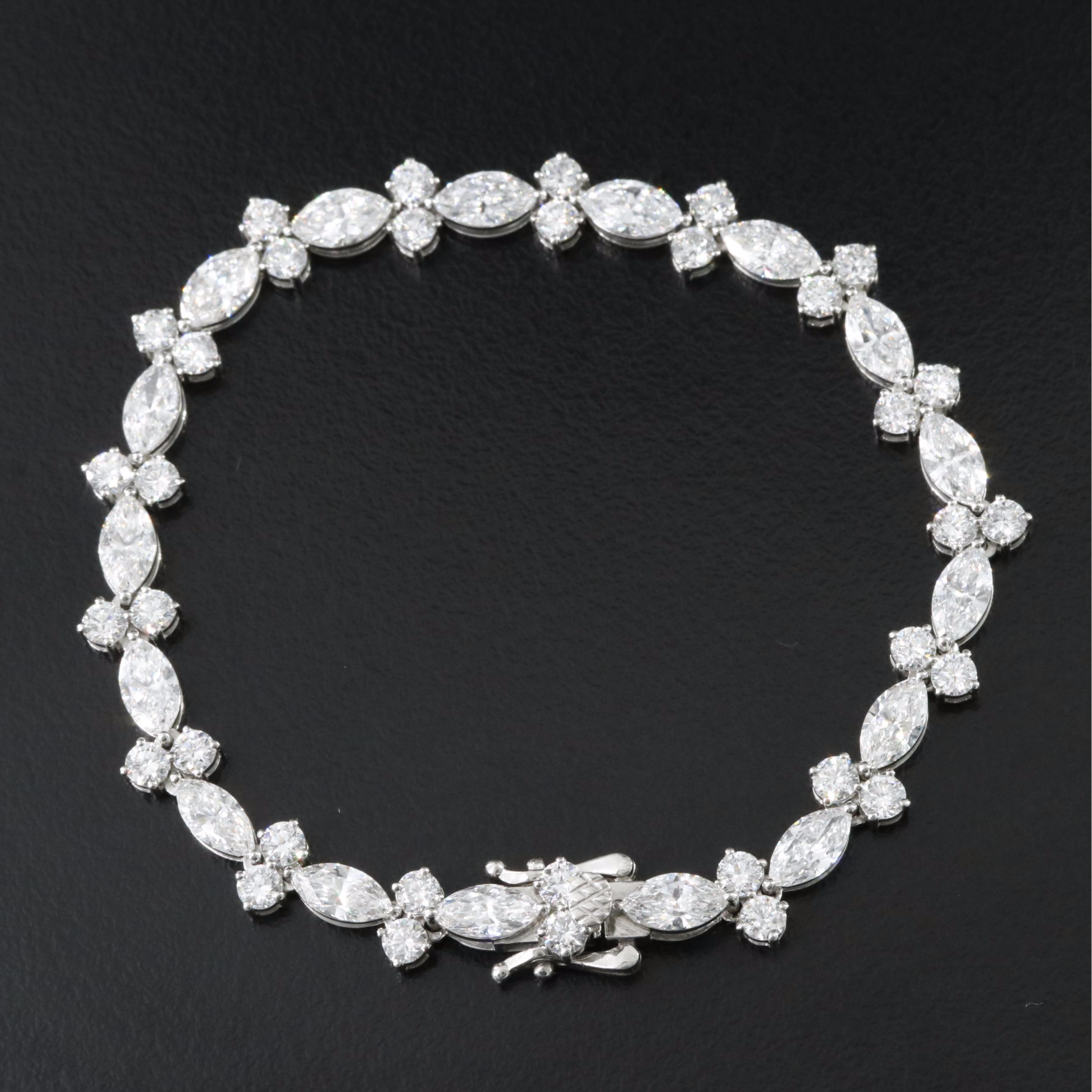 Platinum 8.72 CTW Lab Grown Diamond Bracelet