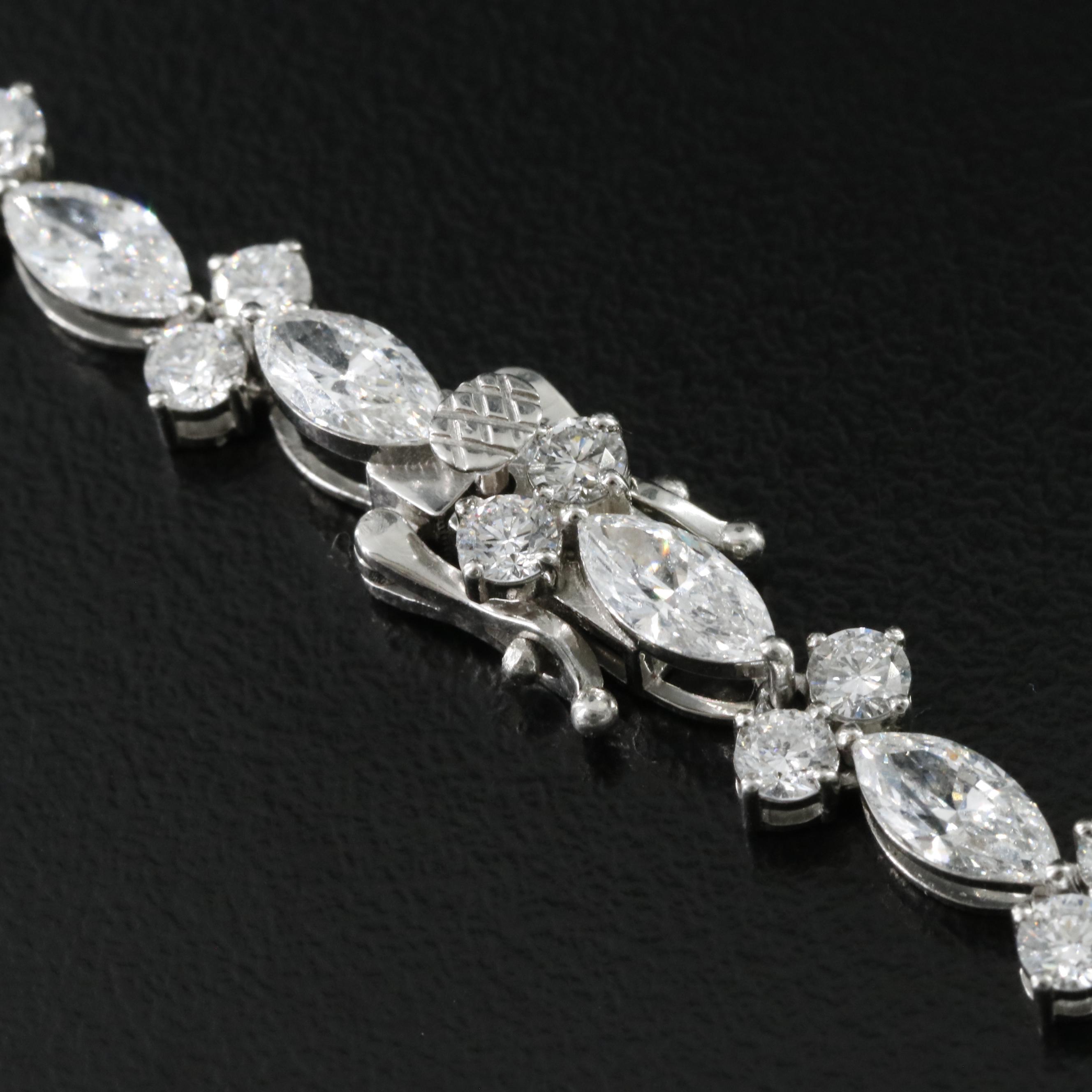 Platinum 8.72 CTW Lab Grown Diamond Bracelet