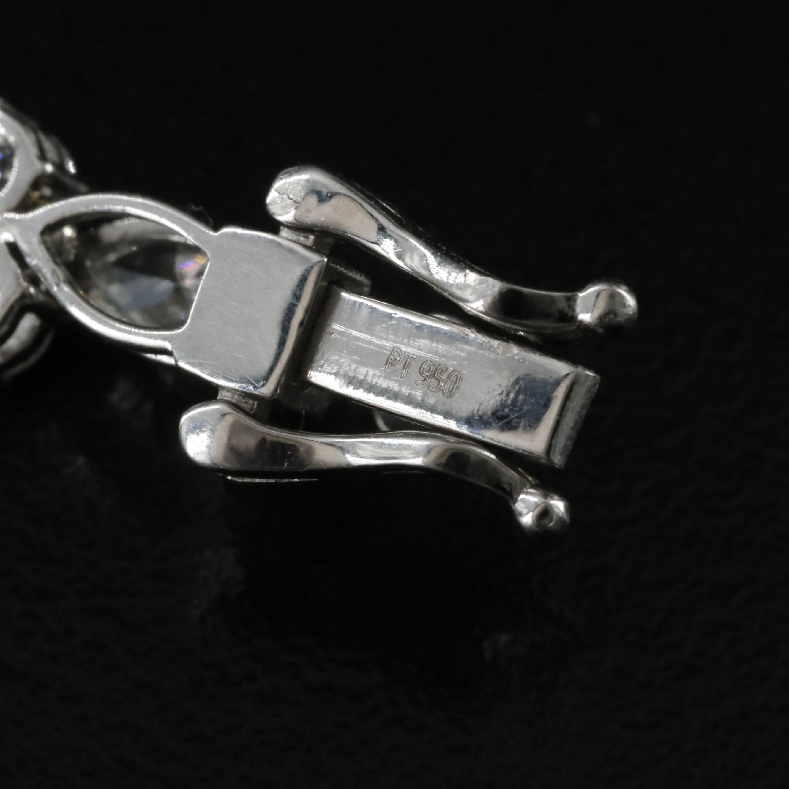 Platinum 8.72 CTW Lab Grown Diamond Bracelet