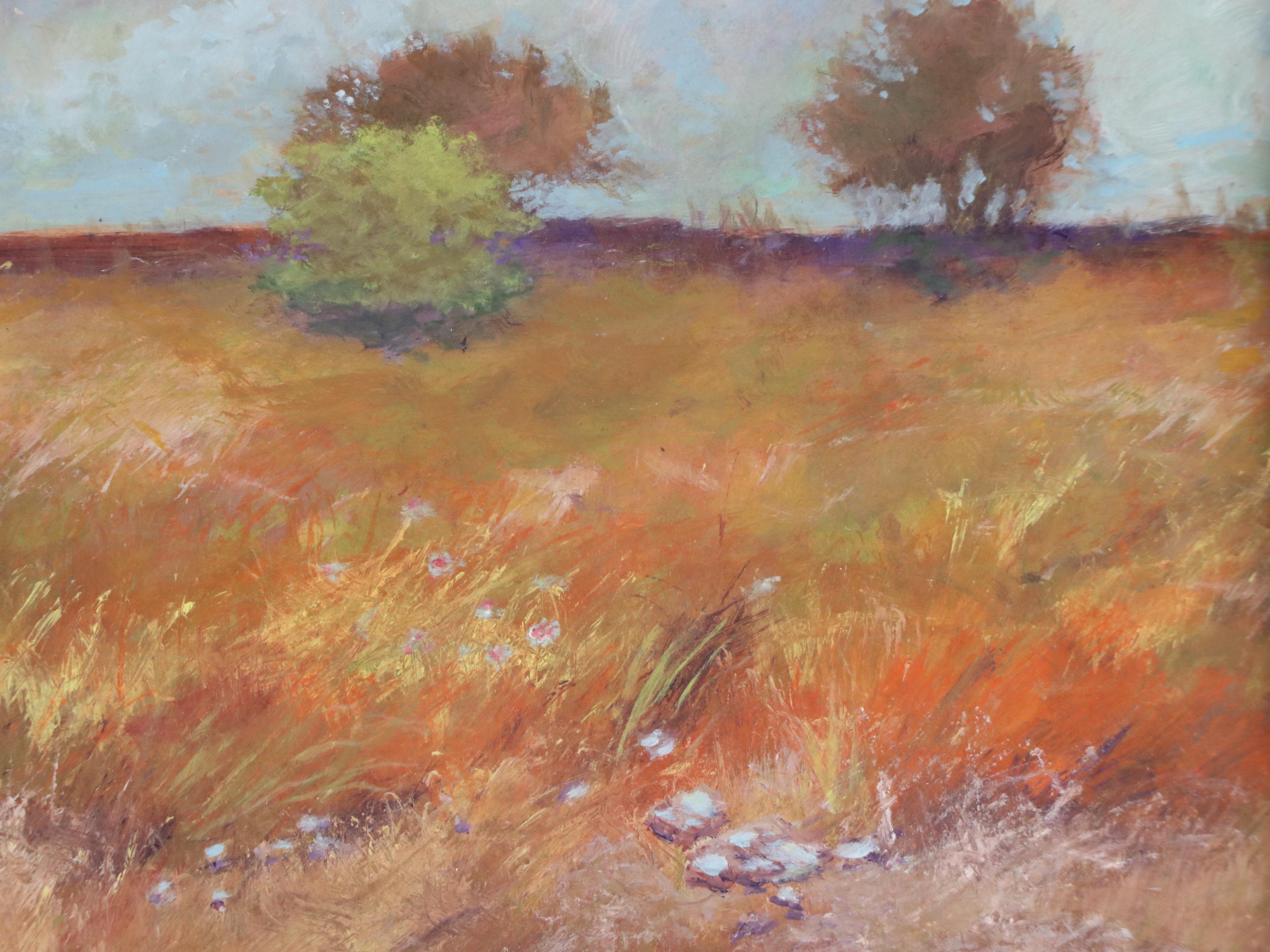 Robert Riddle Baker Landscape Acrylic Painting "Field Stones," 2025