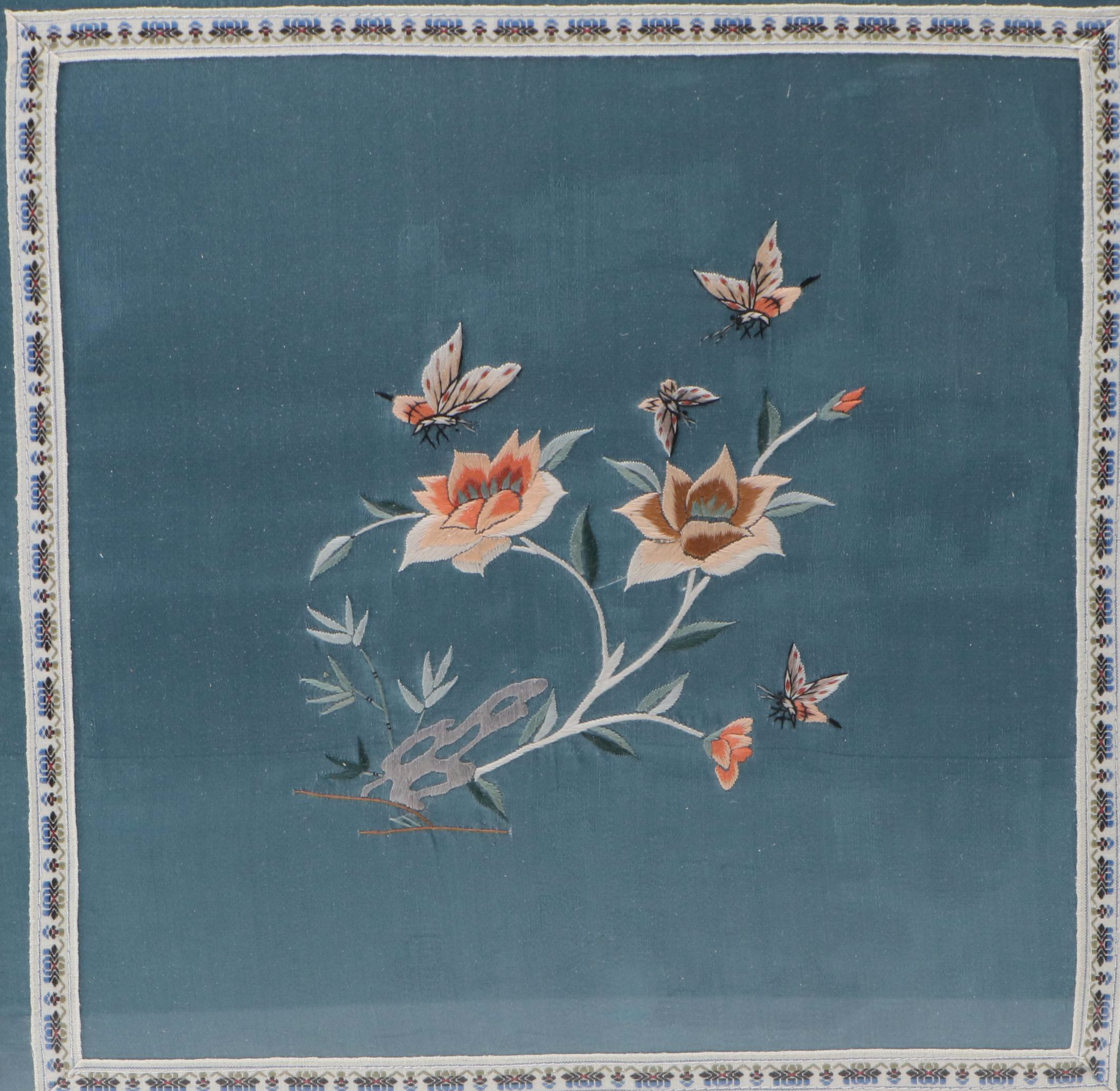 Chinese Embroidered Silk Panel