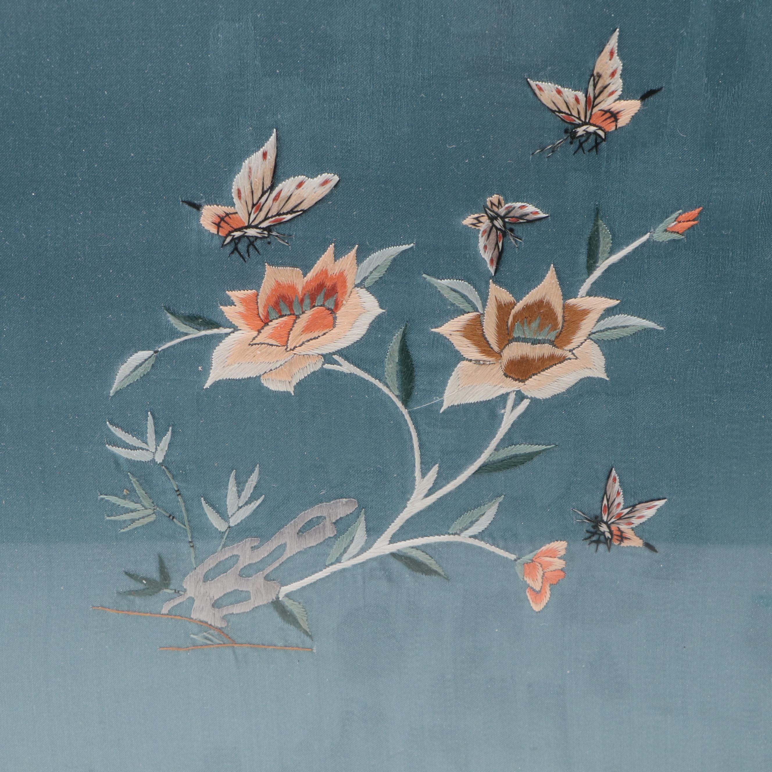 Chinese Embroidered Silk Panel