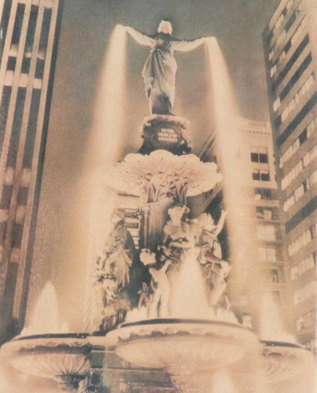 S. Lyons Offset Lithographs "Fountain Square" and Other, Late 20th Century