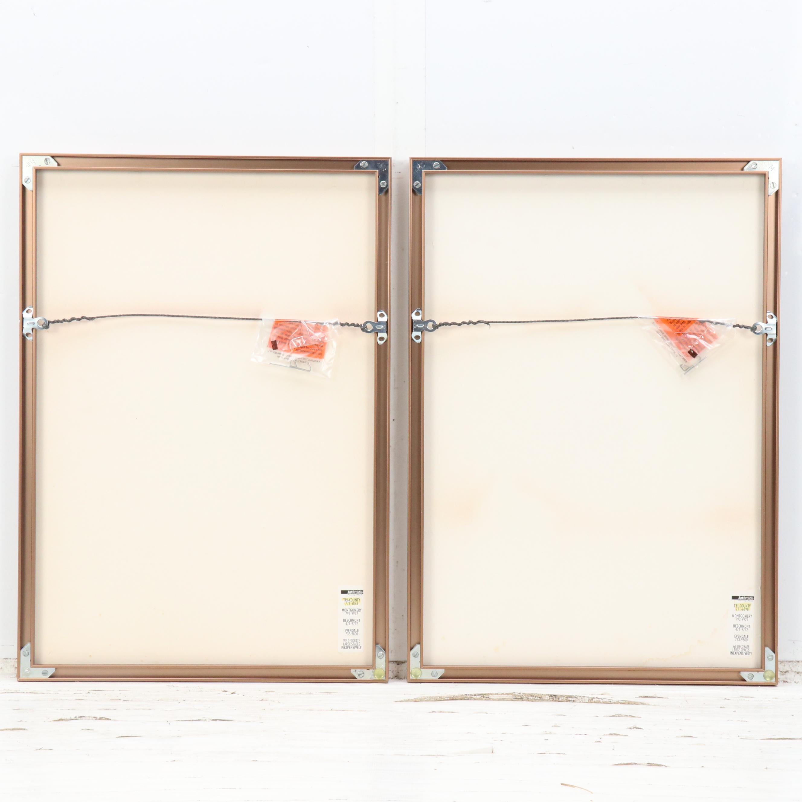 S. Lyons Offset Lithographs "Fountain Square" and Other, Late 20th Century