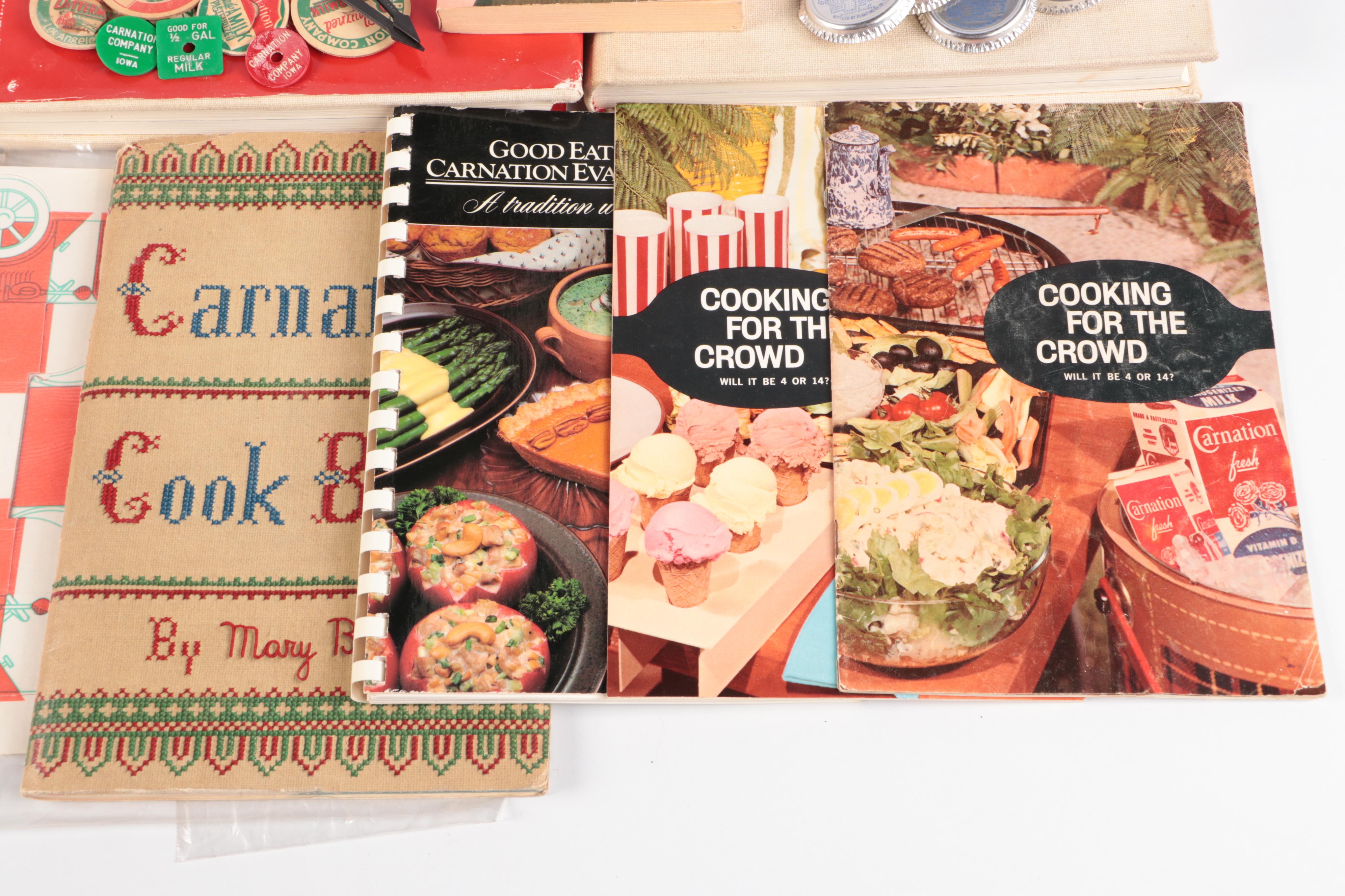 Carnation Milk Cookbooks, Bumper Stickers, and Other Memorablia
