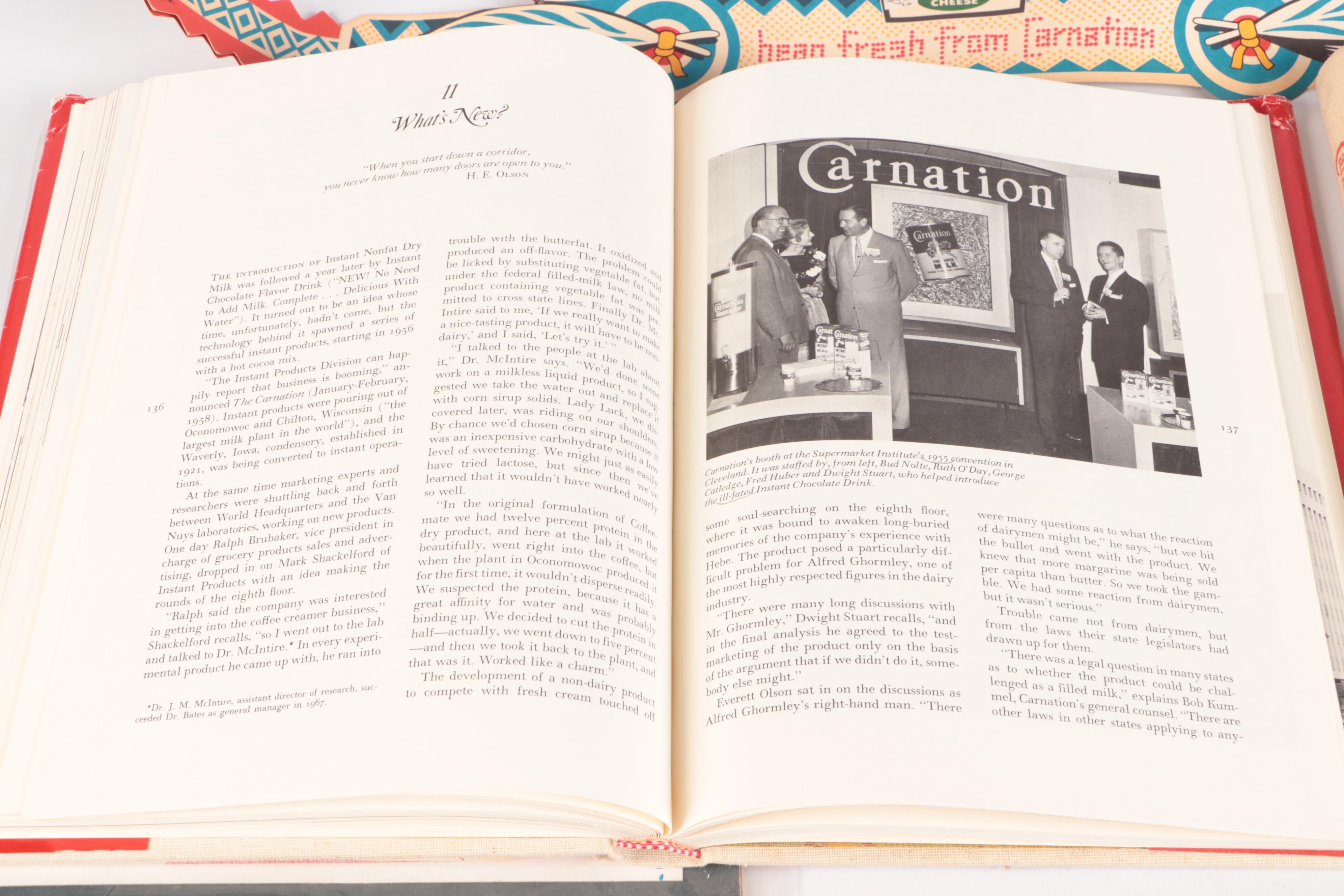 Carnation Milk Cookbooks, Bumper Stickers, and Other Memorablia