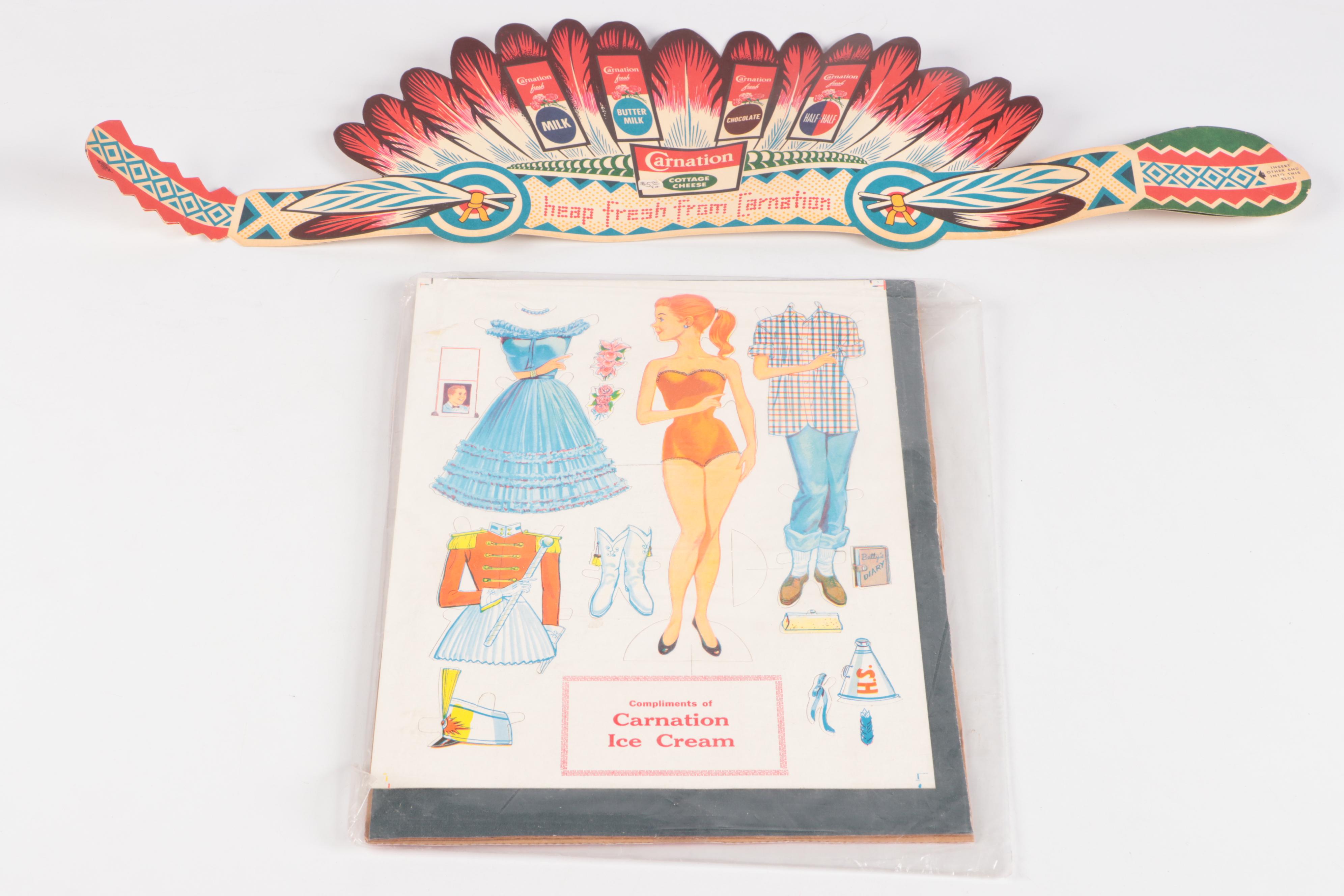 Carnation Milk Cookbooks, Bumper Stickers, and Other Memorablia