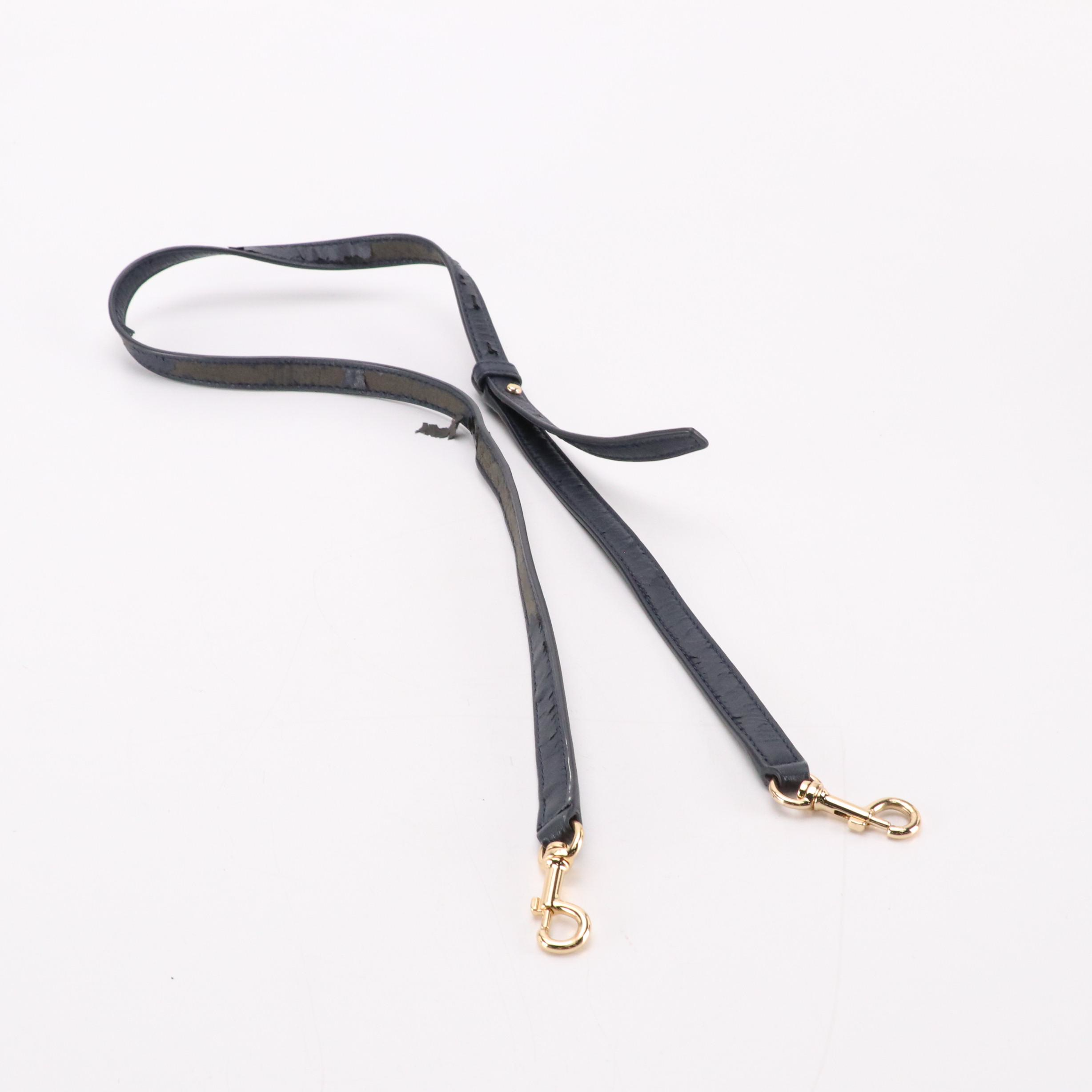 Tory Burch Gemini Link Two-Way Tote in Navy Coated Canvas and Faux Leather