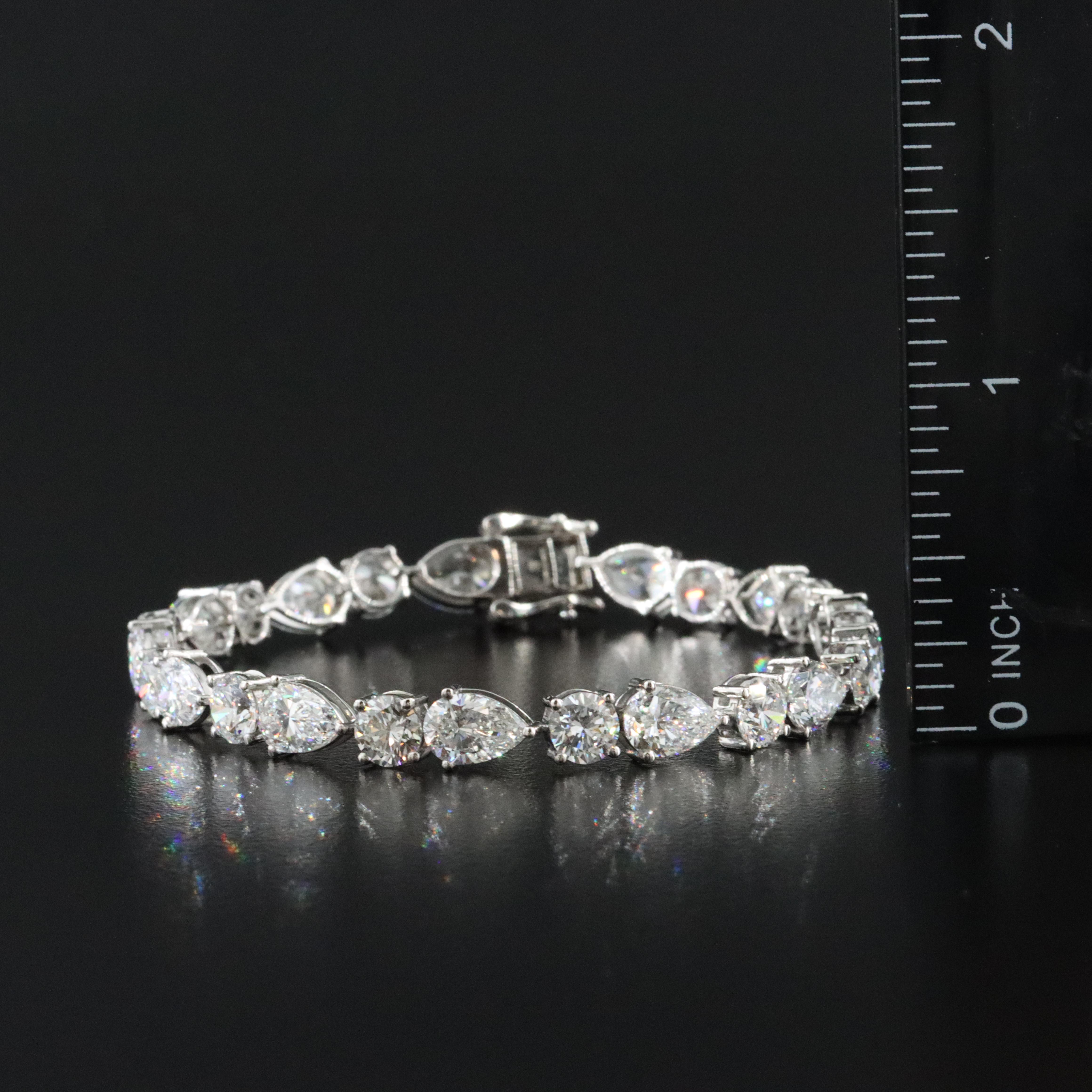 Platinum 17.62 CTW Lab Grown Diamond Bracelet