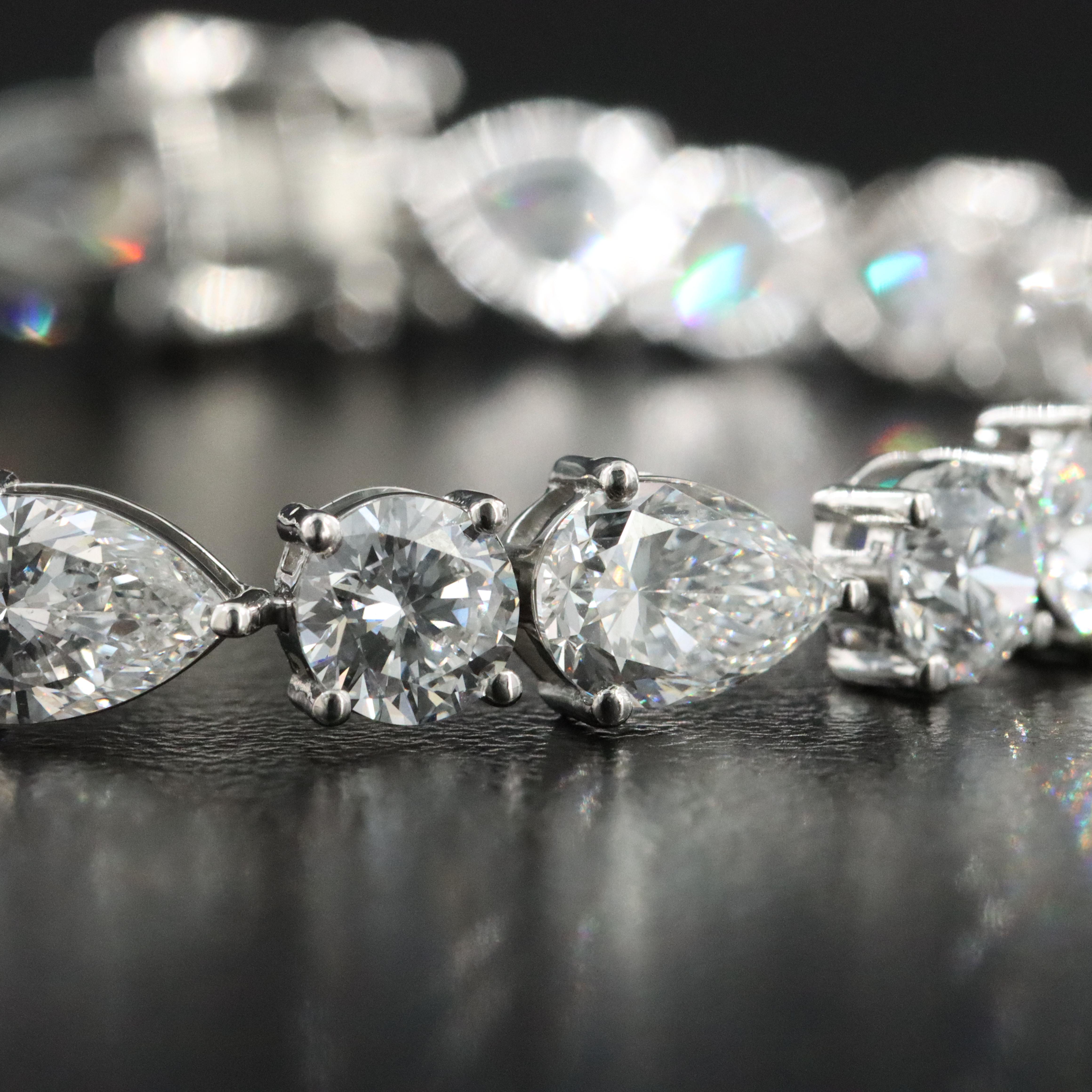 Platinum 17.62 CTW Lab Grown Diamond Bracelet