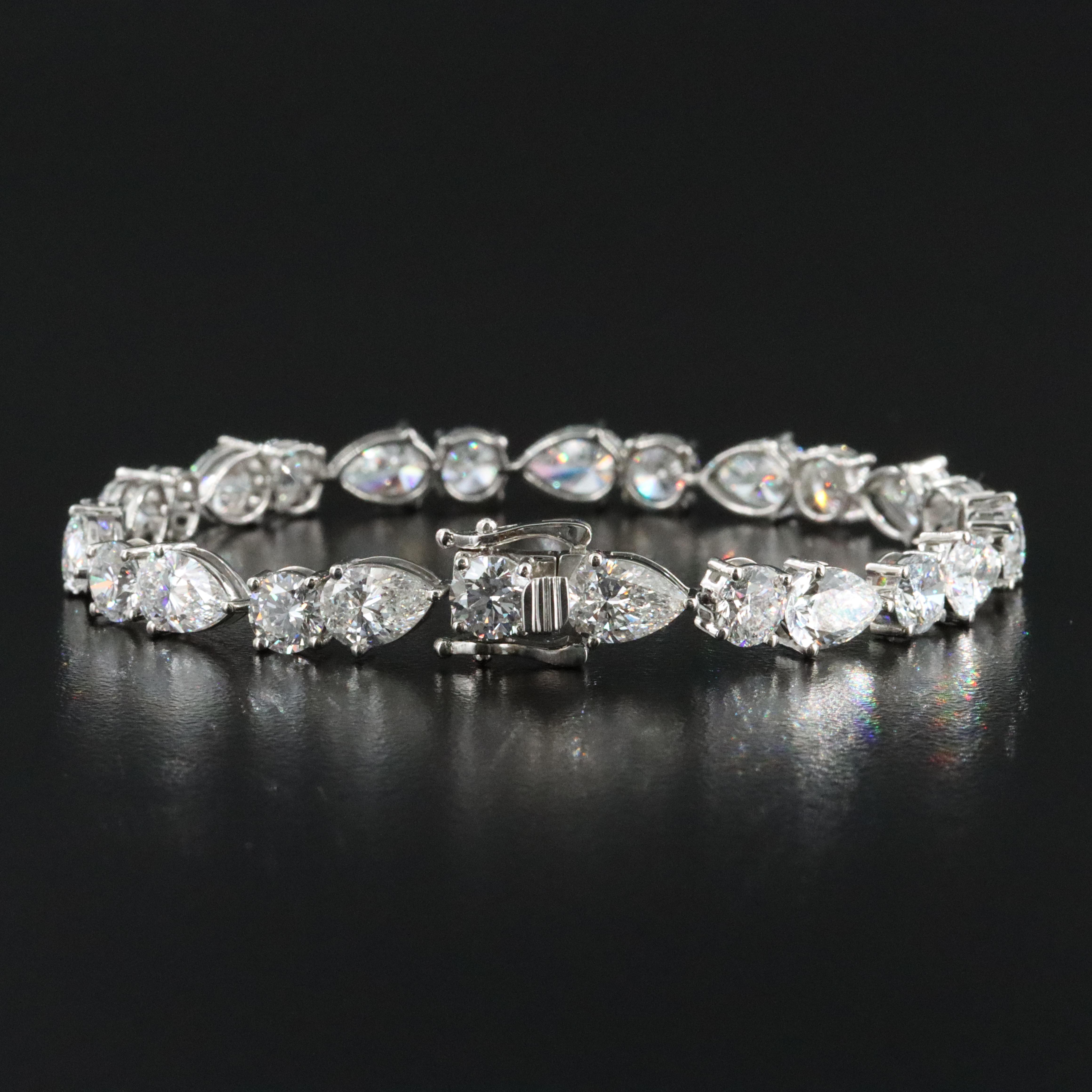 Platinum 17.62 CTW Lab Grown Diamond Bracelet
