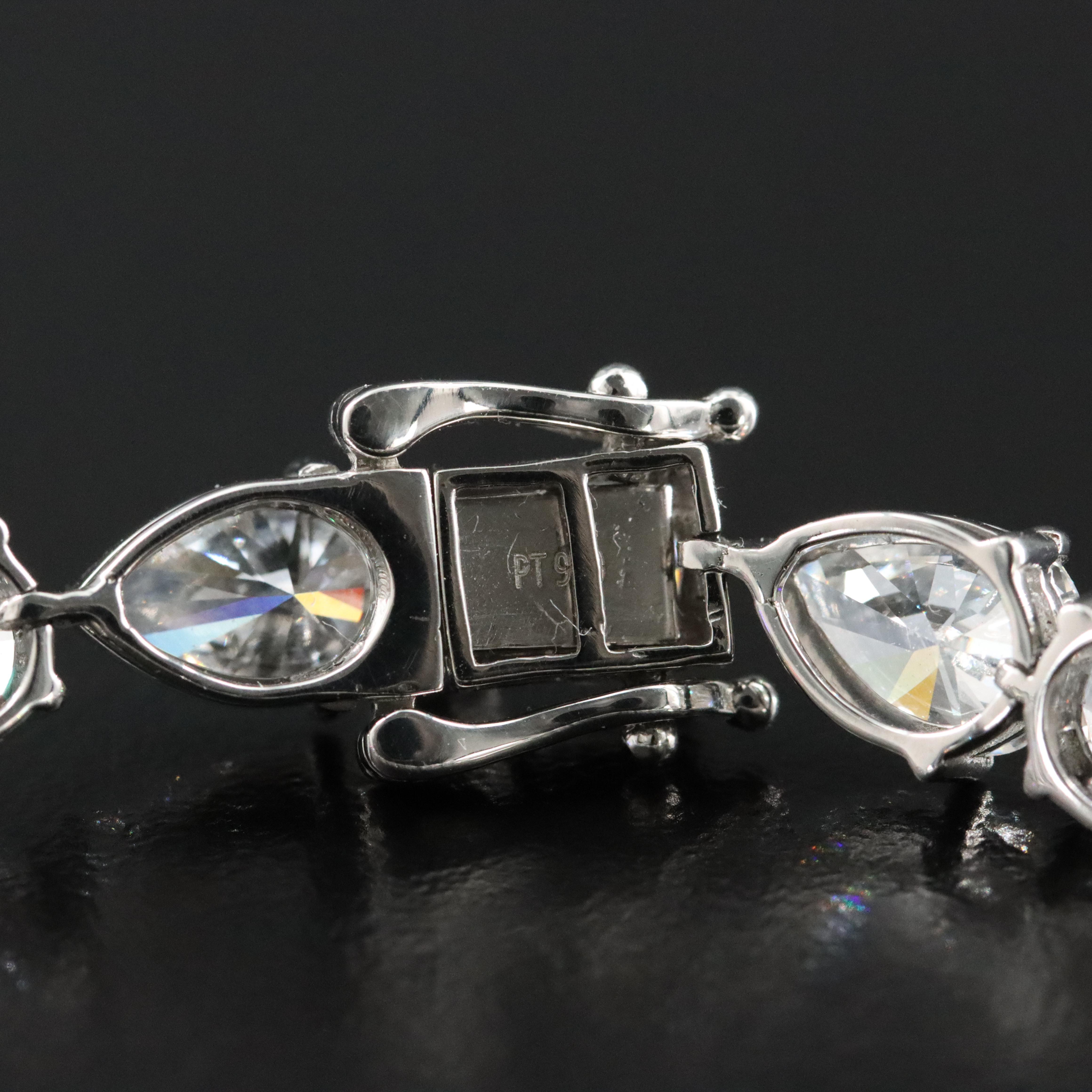 Platinum 17.62 CTW Lab Grown Diamond Bracelet