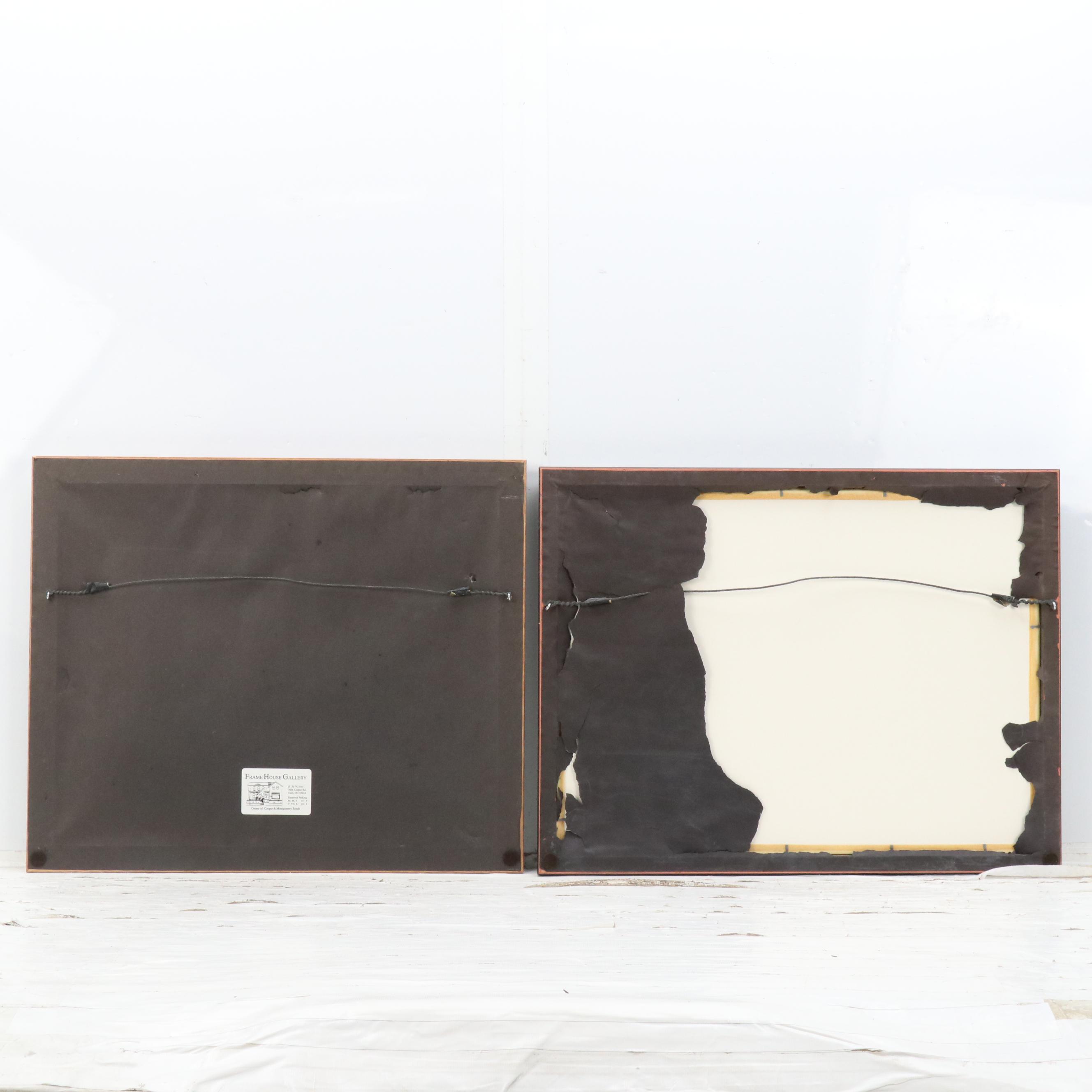 Lawrence Goodridge Ink Drawing "A Cincinnati Workplace..." and Other Print