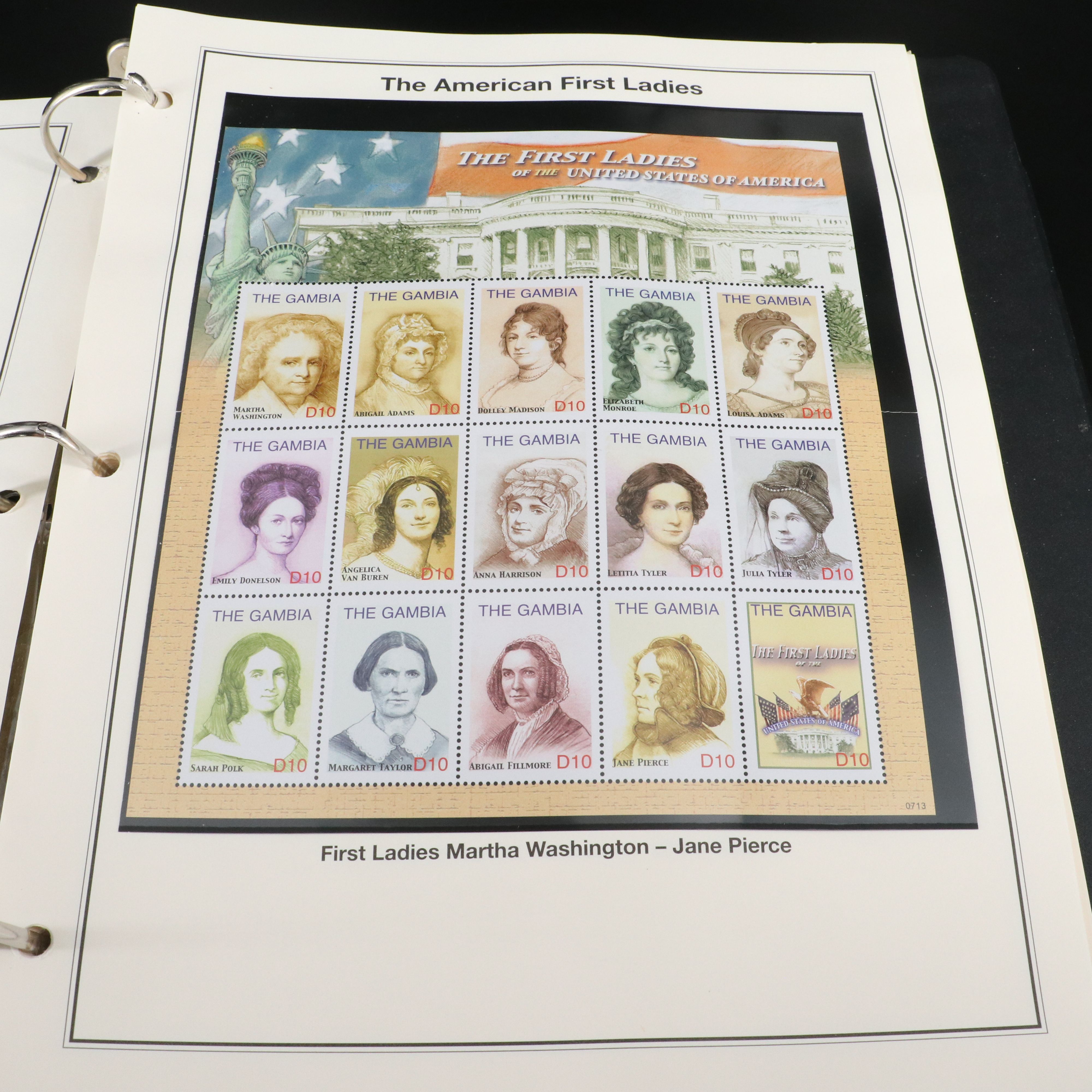 46 First Ladies and Vice Presidents Colorized One Dollar Coins and Stamps