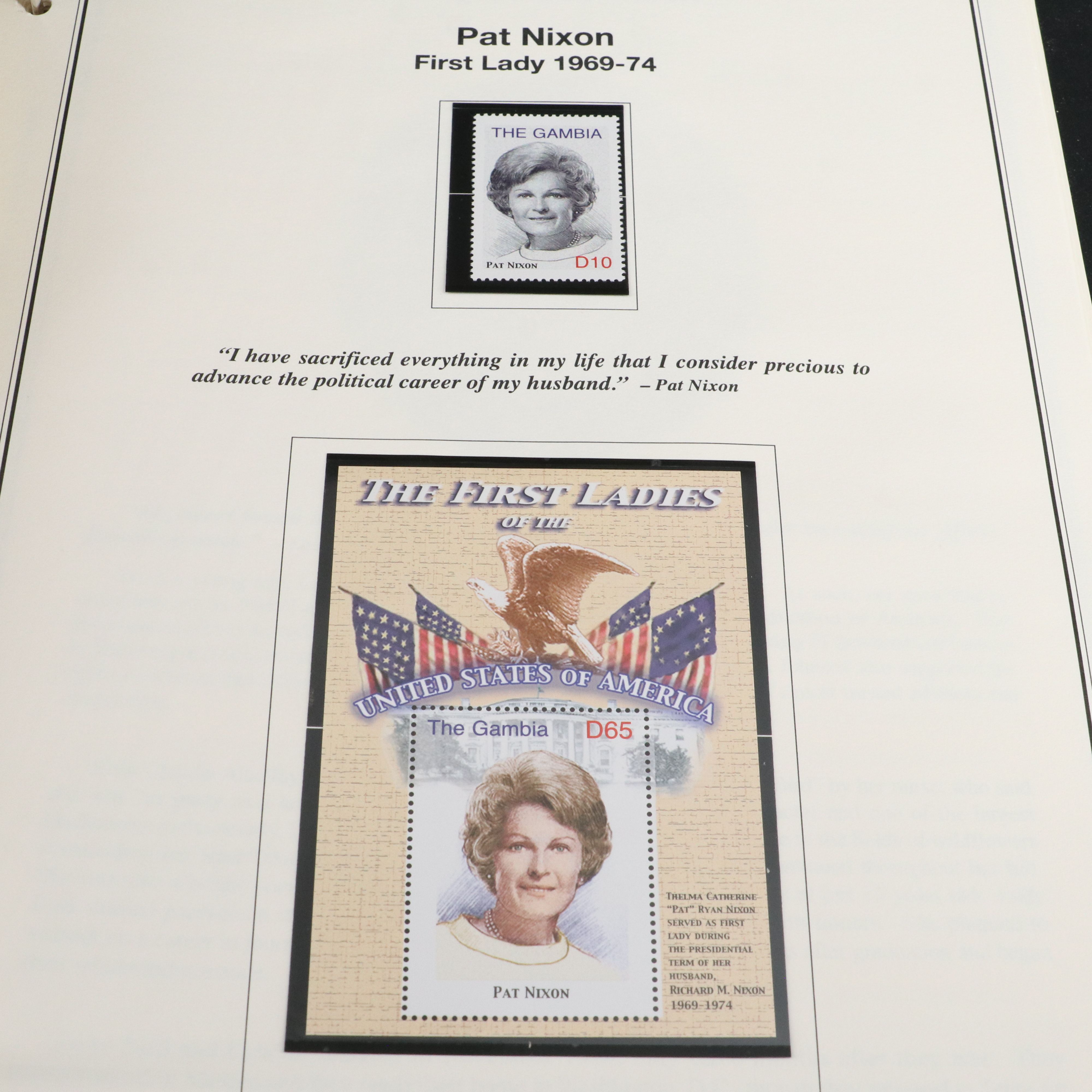 46 First Ladies and Vice Presidents Colorized One Dollar Coins and Stamps