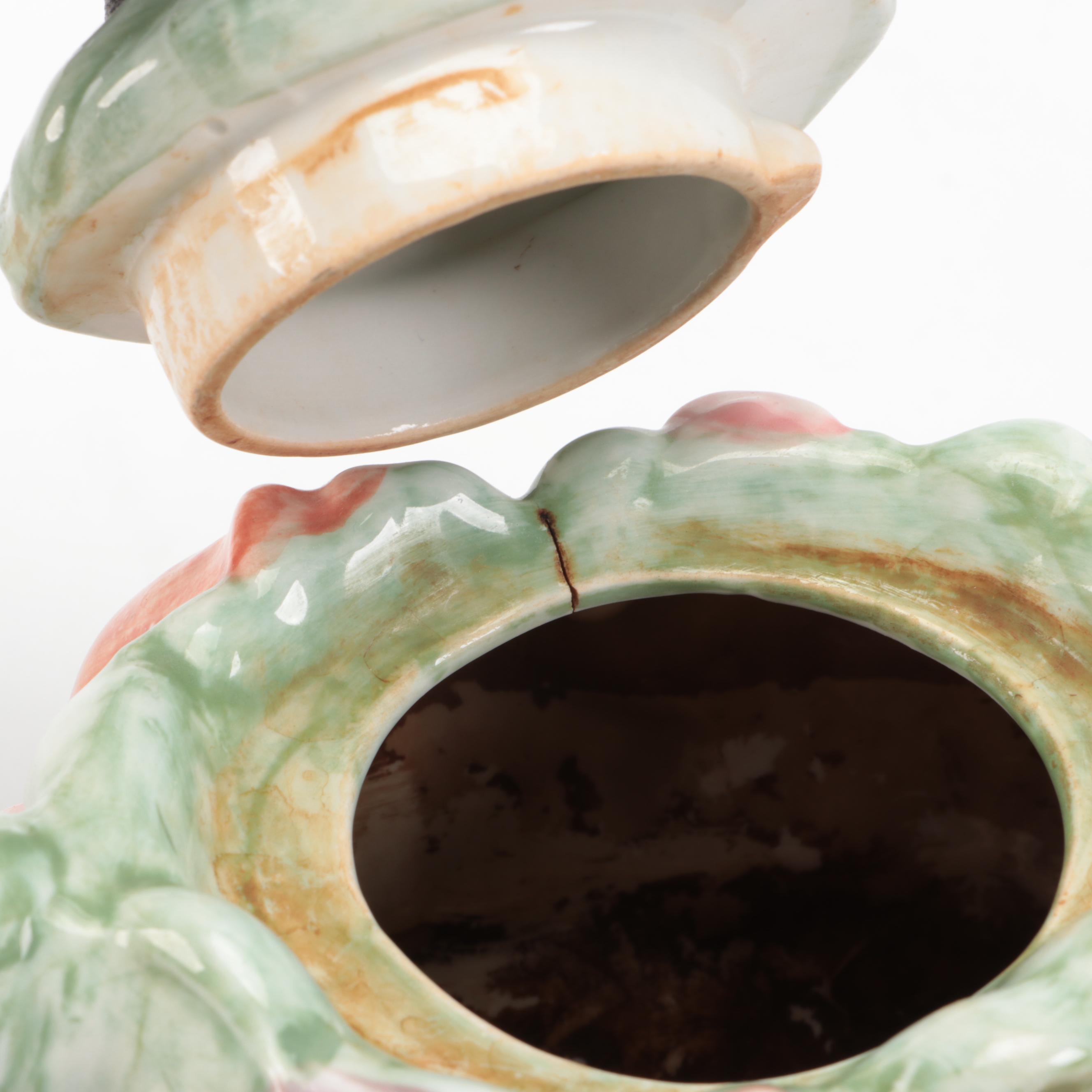 Los Angeles Pottery Pitcher, Mudpie Ceramic Birdhouse, and Tulip Ceramic Teapot