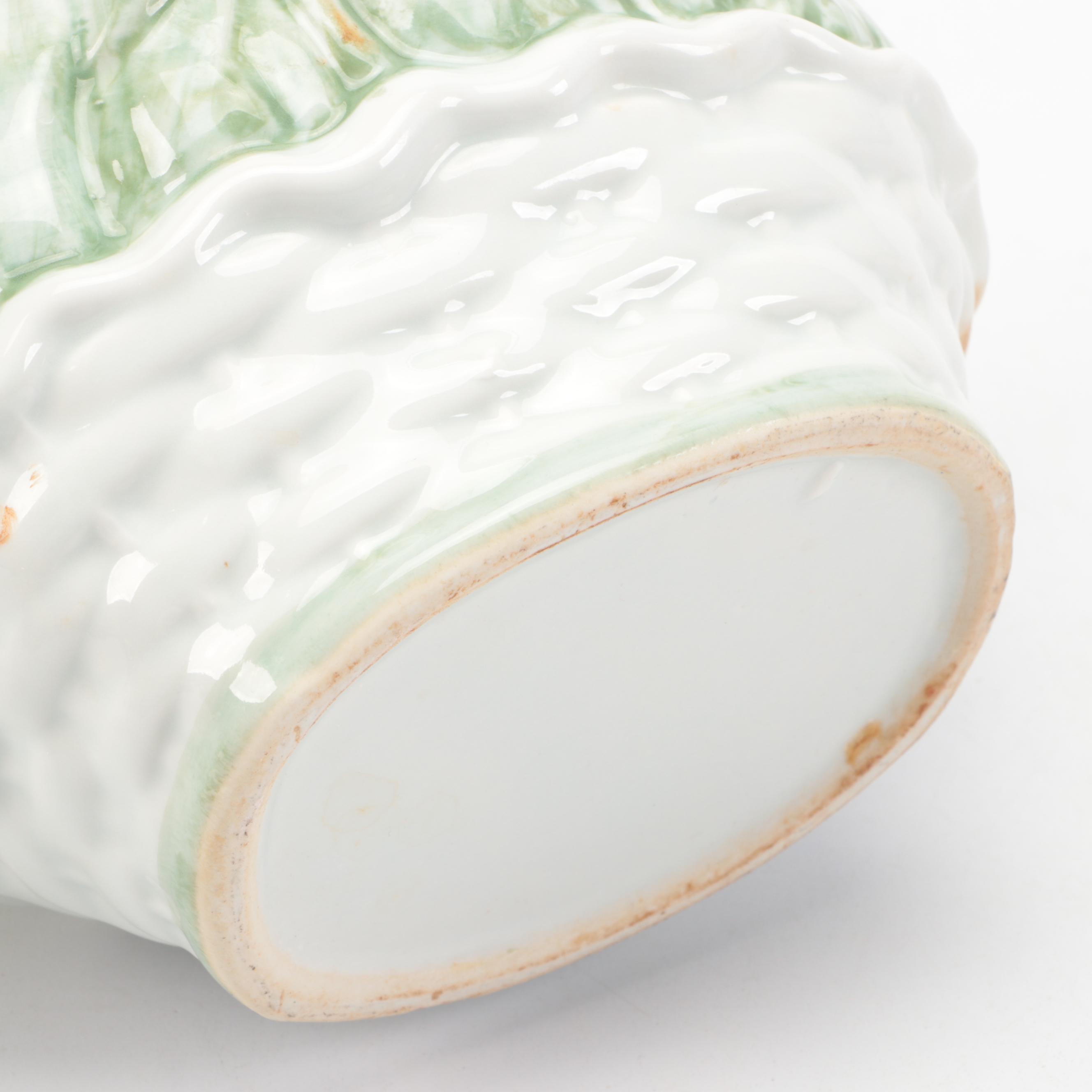 Los Angeles Pottery Pitcher, Mudpie Ceramic Birdhouse, and Tulip Ceramic Teapot