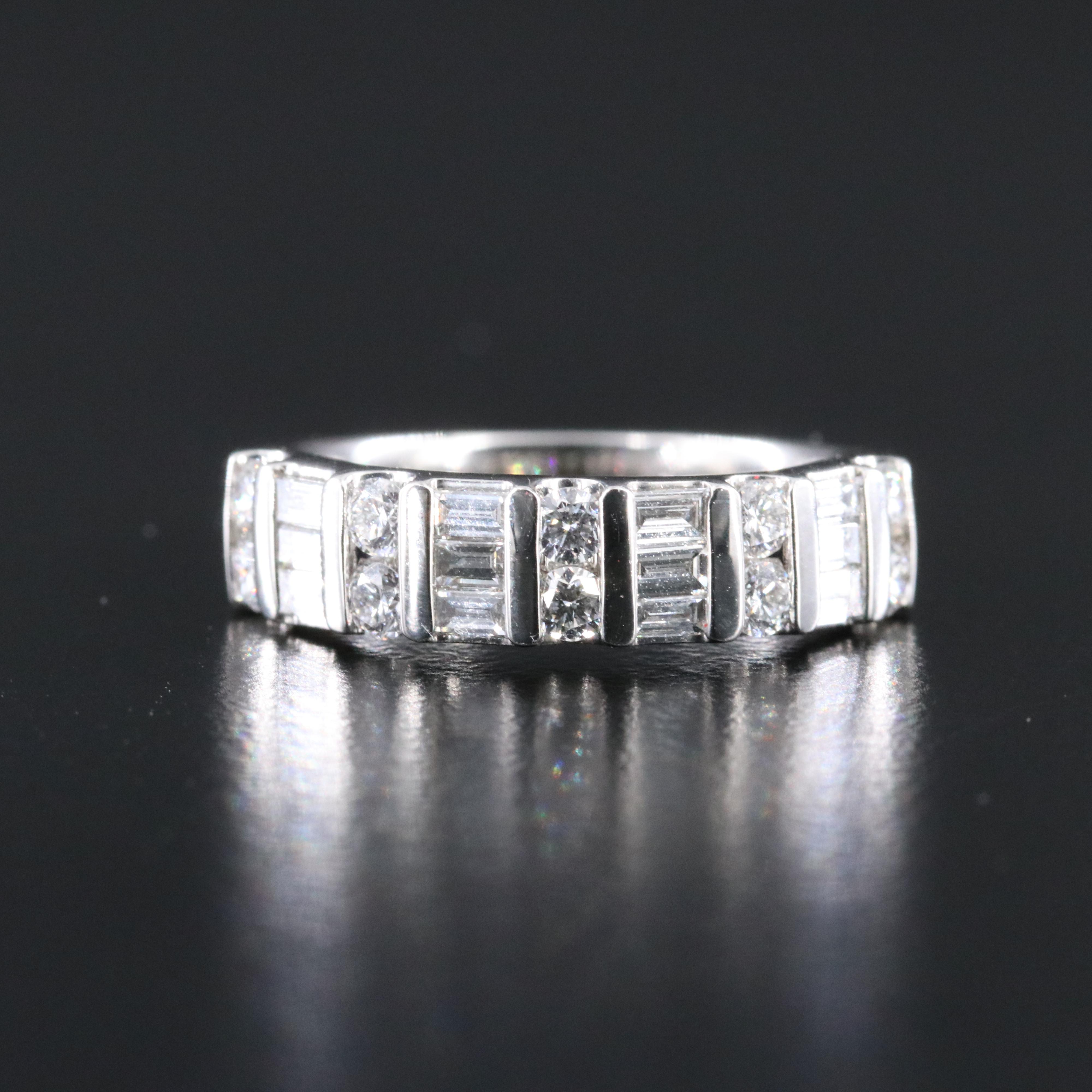 Platinum 0.76 CTW Diamond Ring