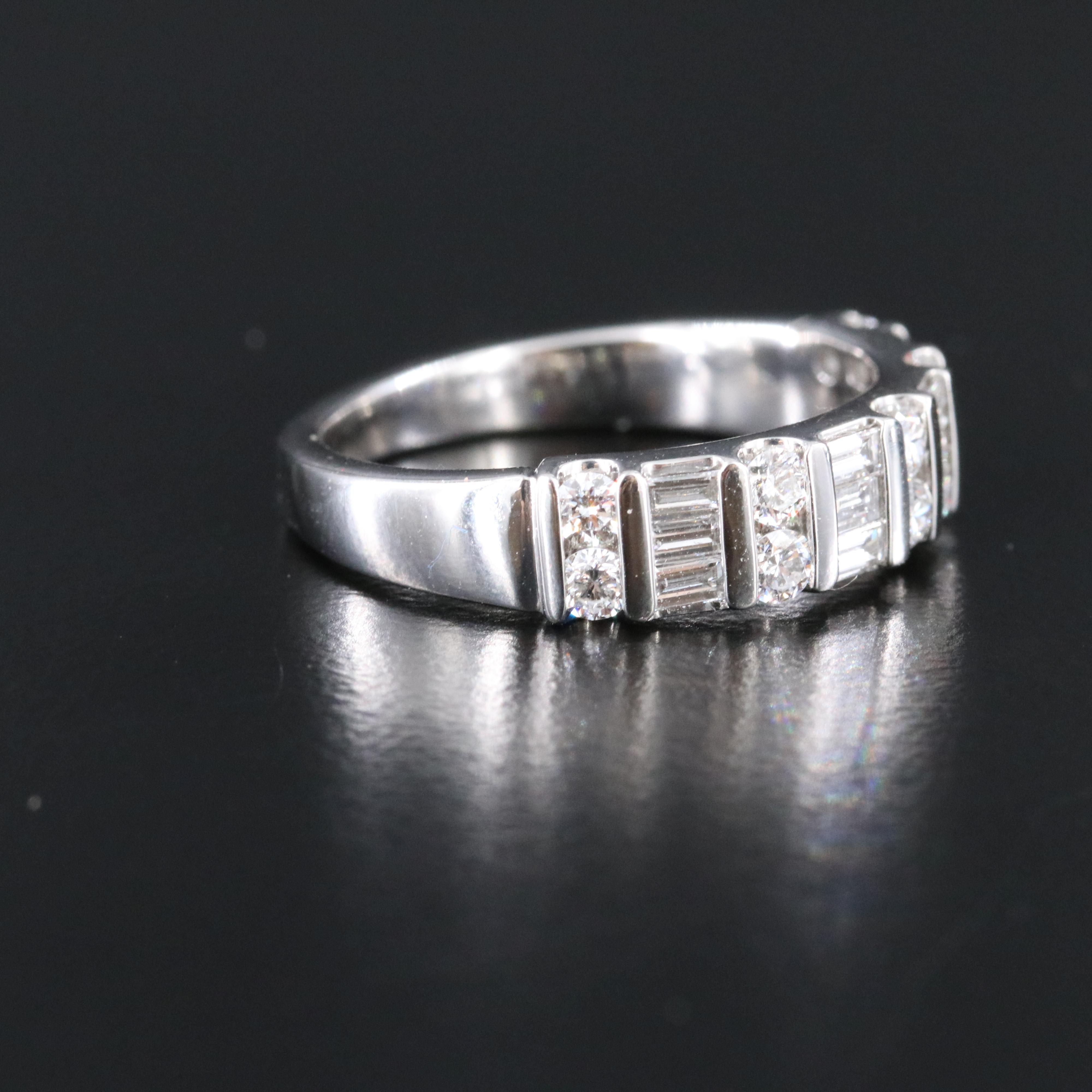 Platinum 0.76 CTW Diamond Ring