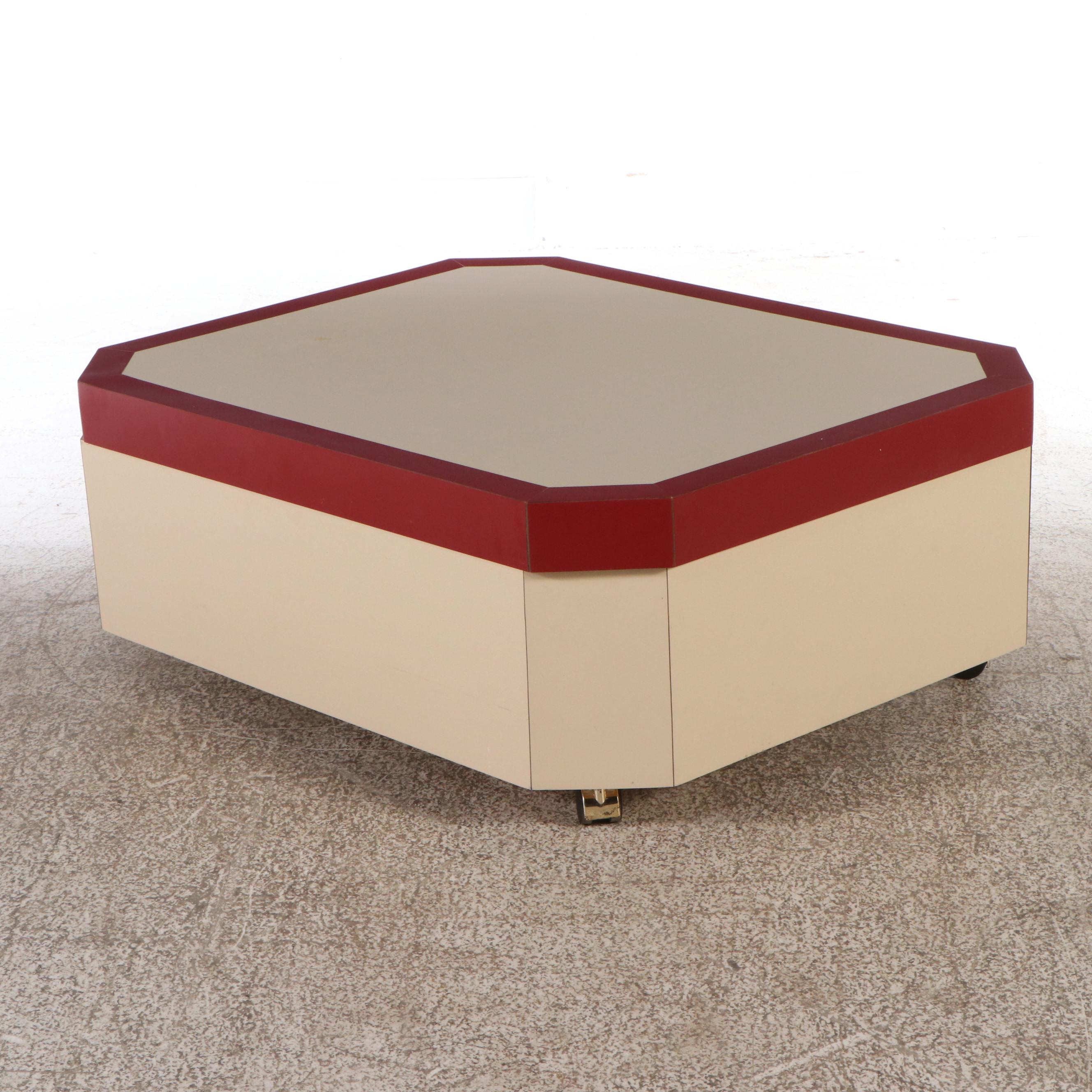 Pair of Modern Laminate Coffee Tables with Storage