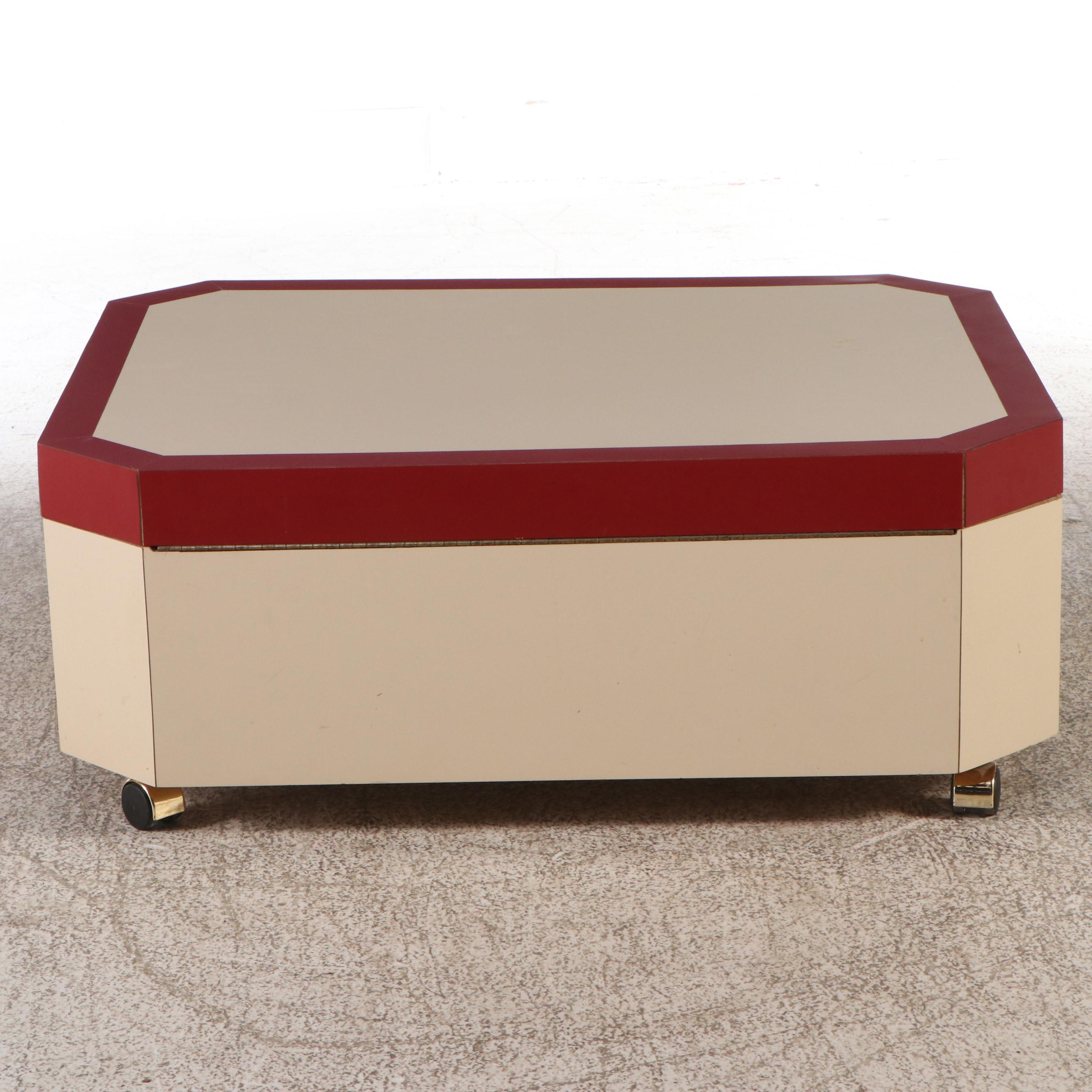 Pair of Modern Laminate Coffee Tables with Storage