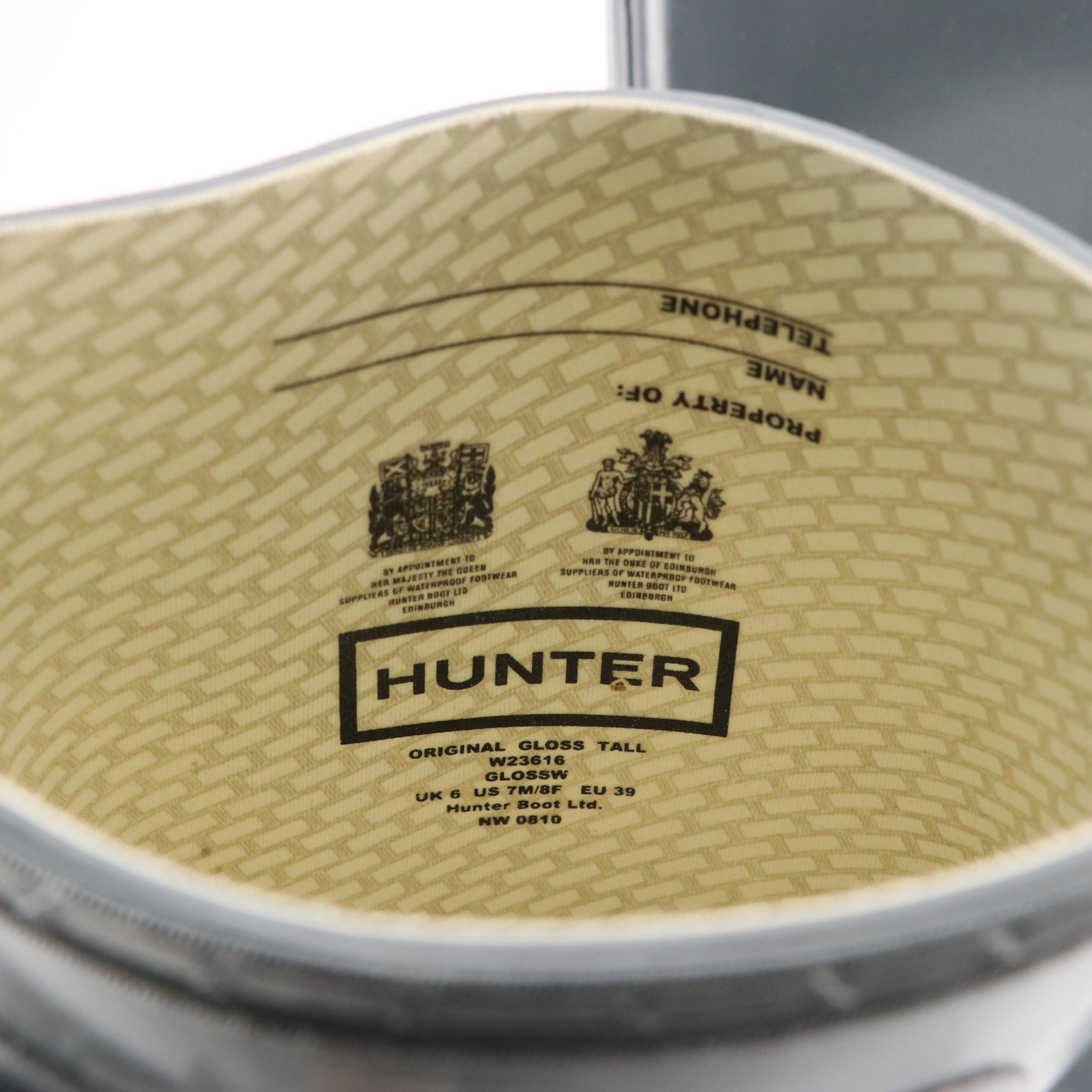 Hunter Slate Grey Original Gloss Tall Rain Boots