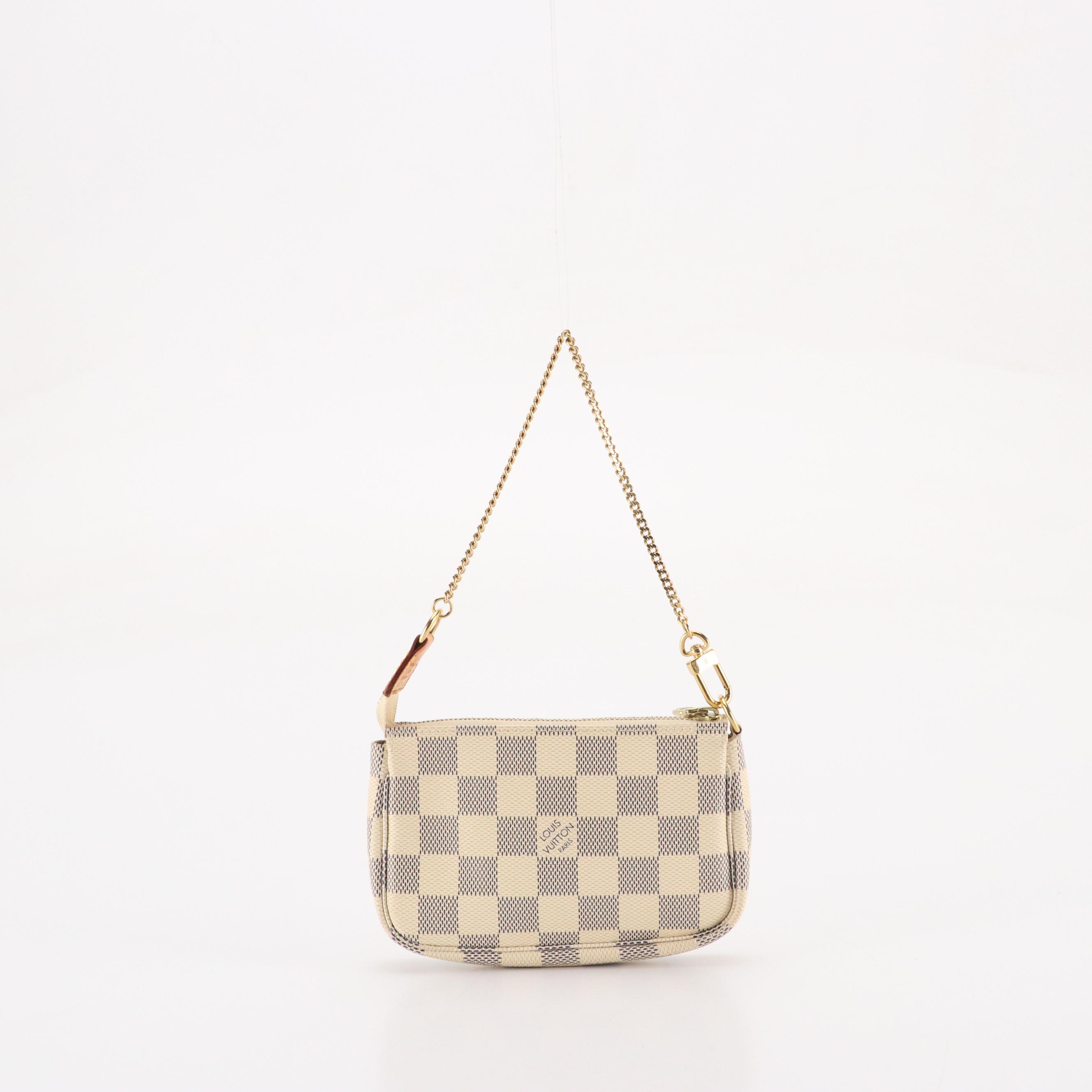 Louis Vuitton Mini Pochette Accessoires in Damier Azur Canvas