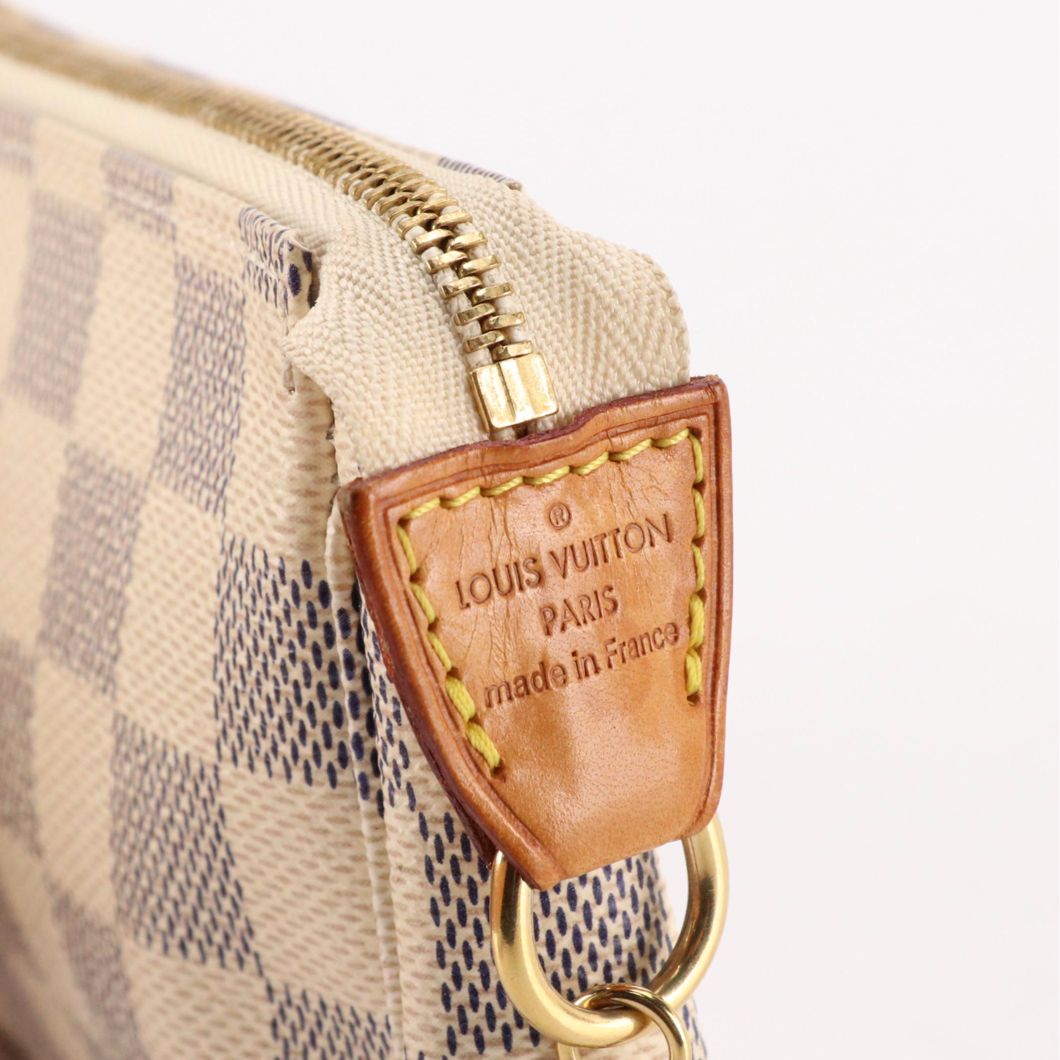 Louis Vuitton Mini Pochette Accessoires in Damier Azur Canvas