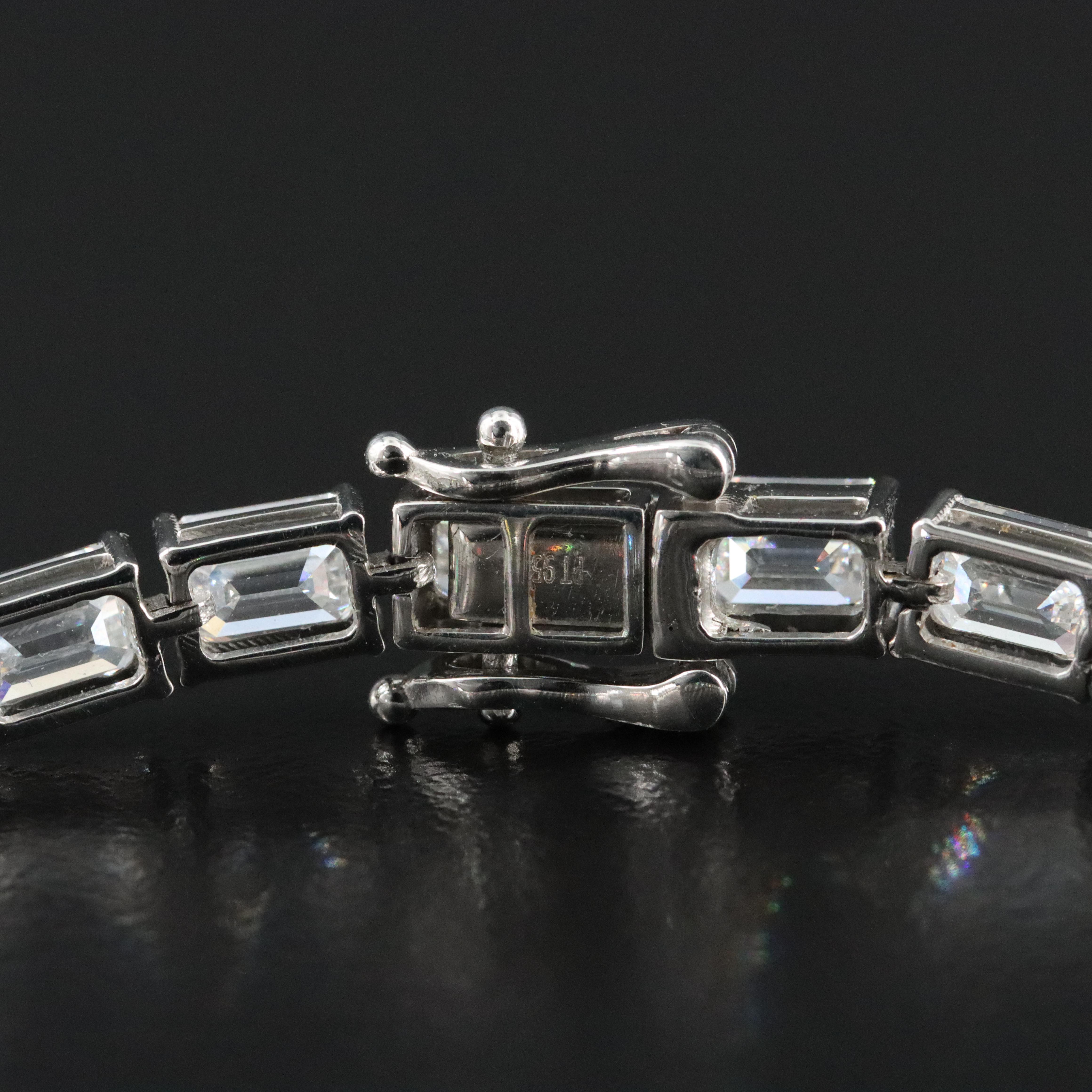 Platinum 14.04 CTW Lab Grown Diamond Line Bracelet
