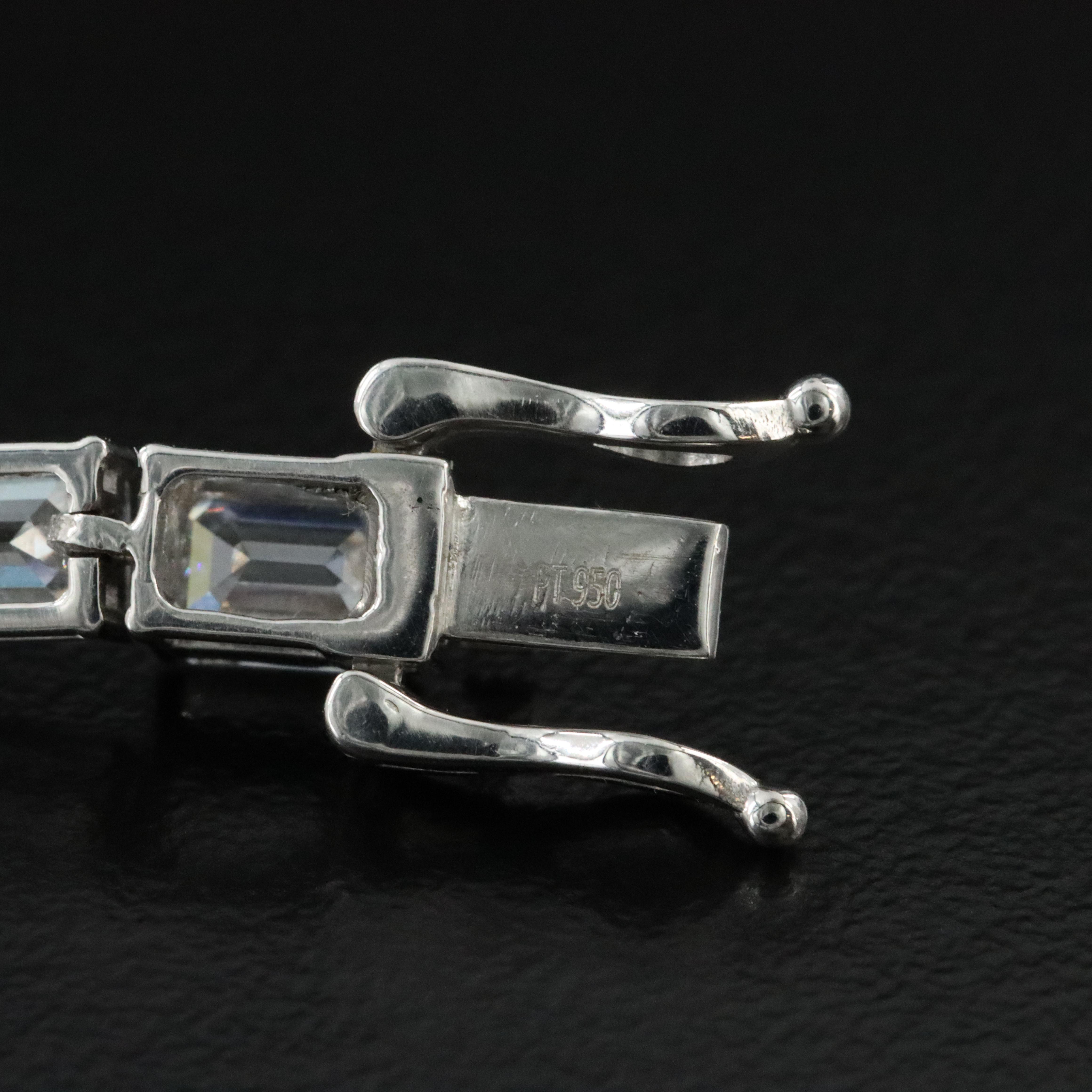 Platinum 14.04 CTW Lab Grown Diamond Line Bracelet