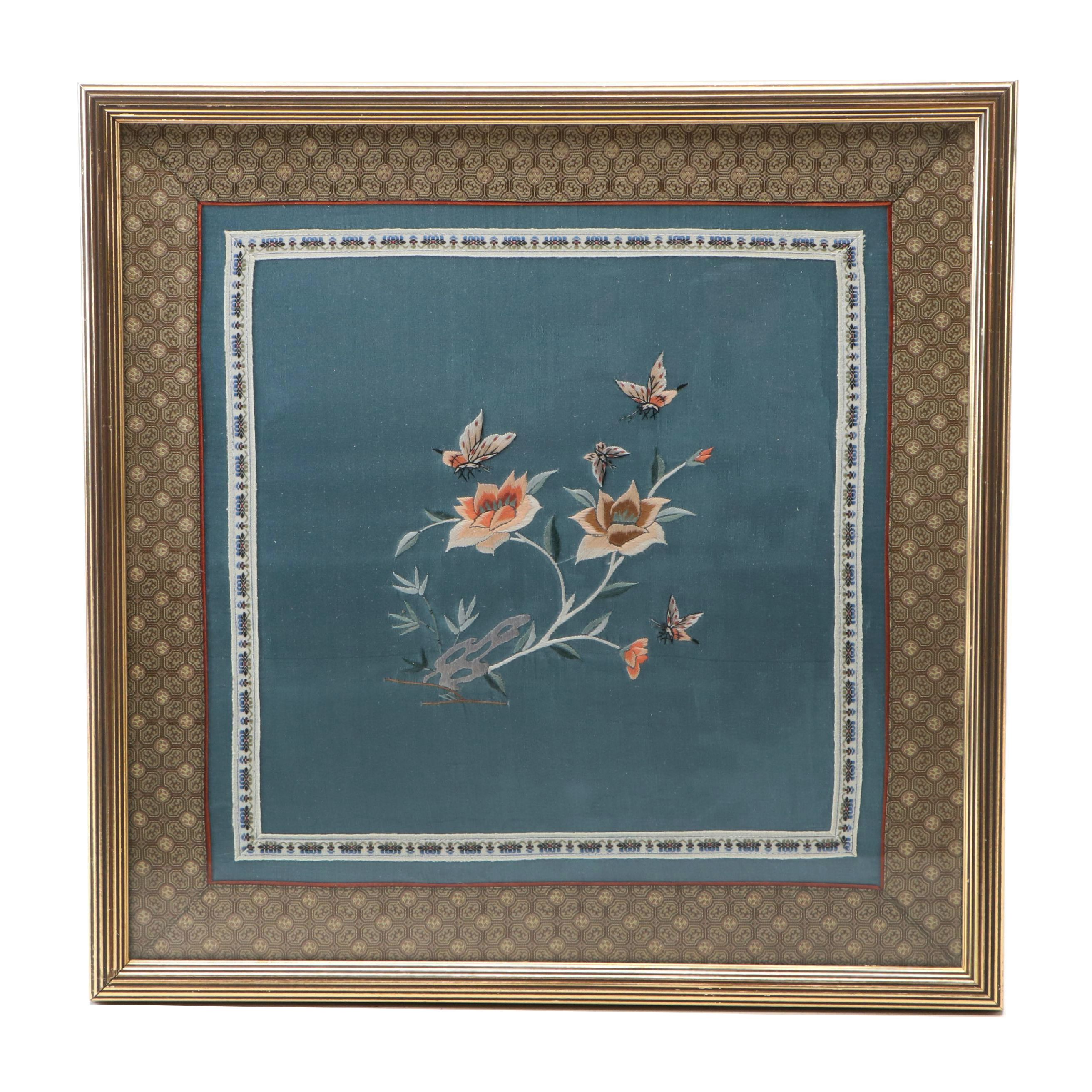 Chinese Embroidered Silk Panel