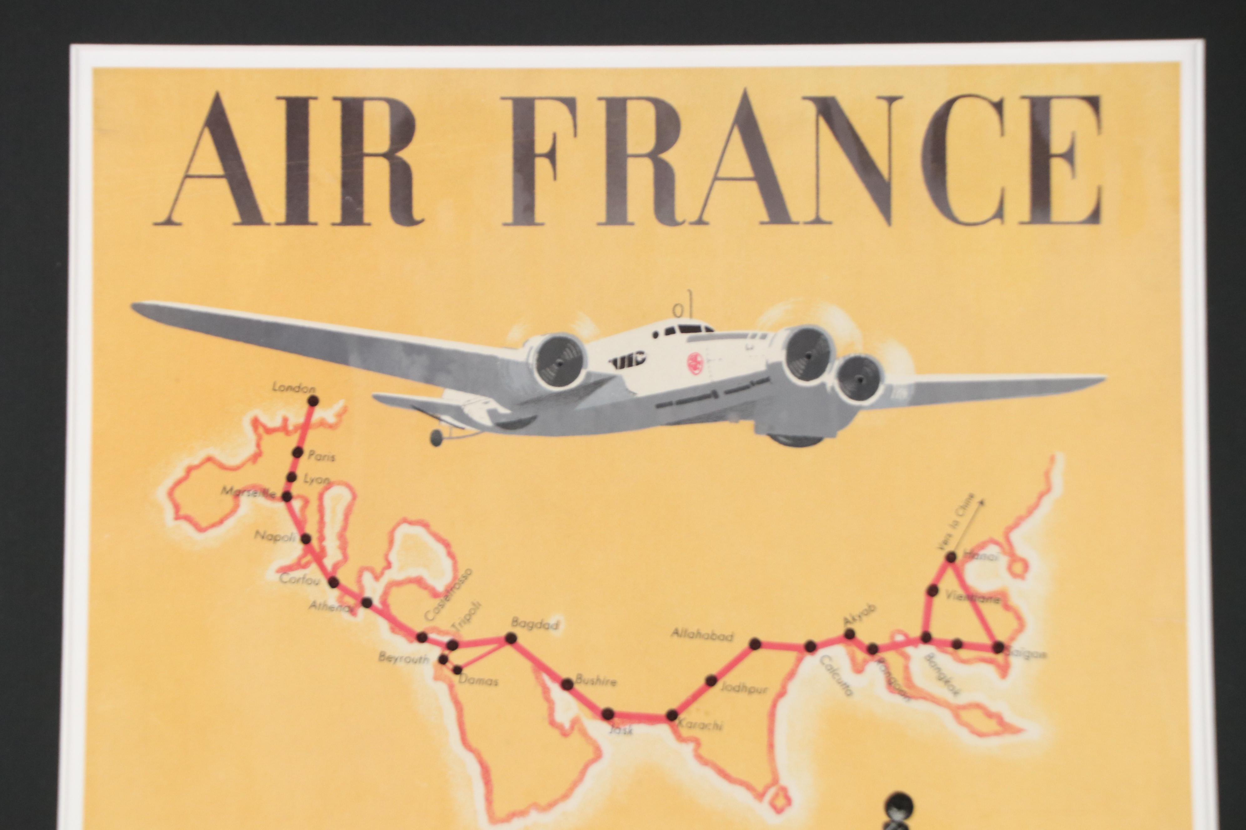 Air France Color Lithograph Poster After Ray Bret Koch, Early to Mid-20th C.