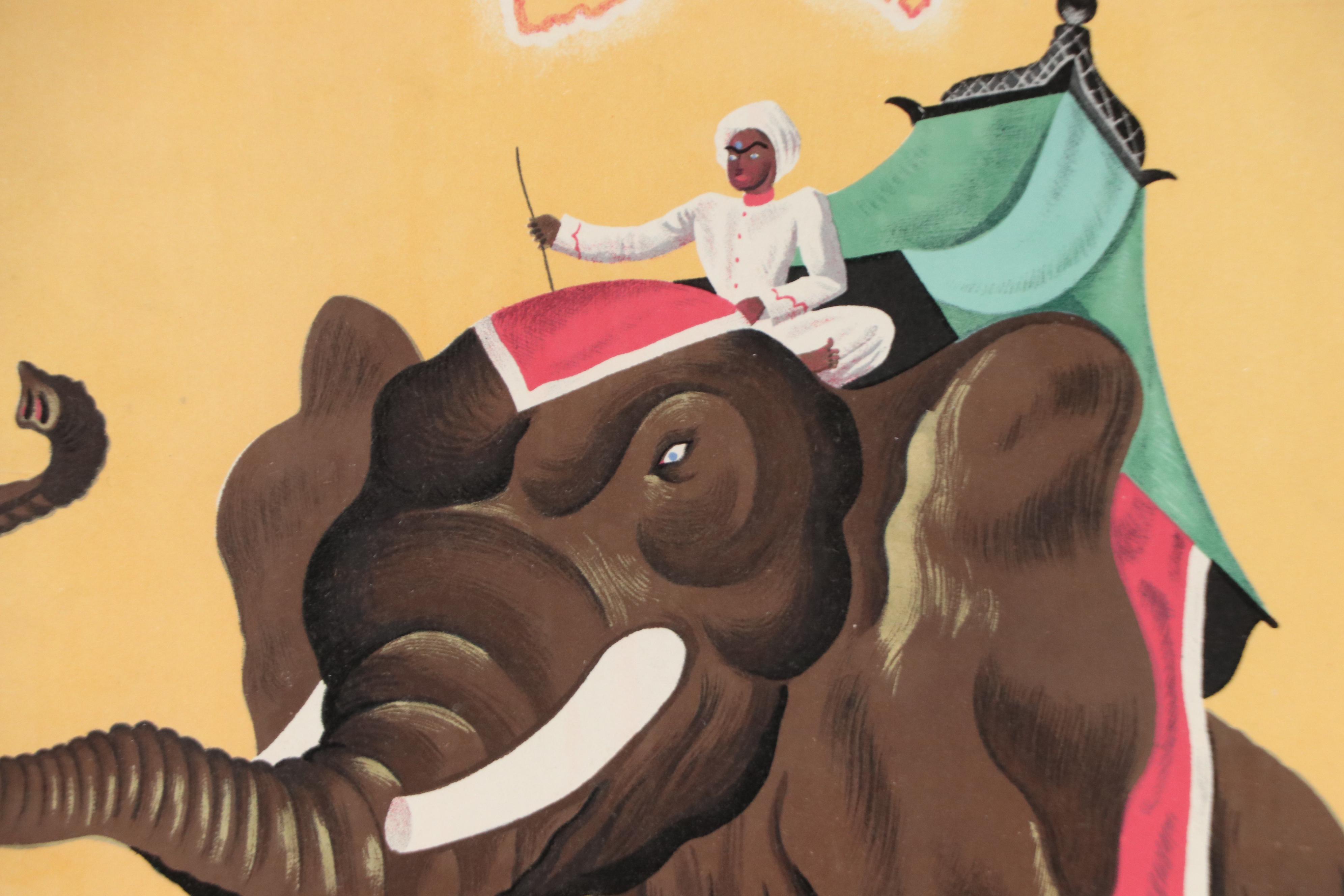 Air France Color Lithograph Poster After Ray Bret Koch, Early to Mid-20th C.