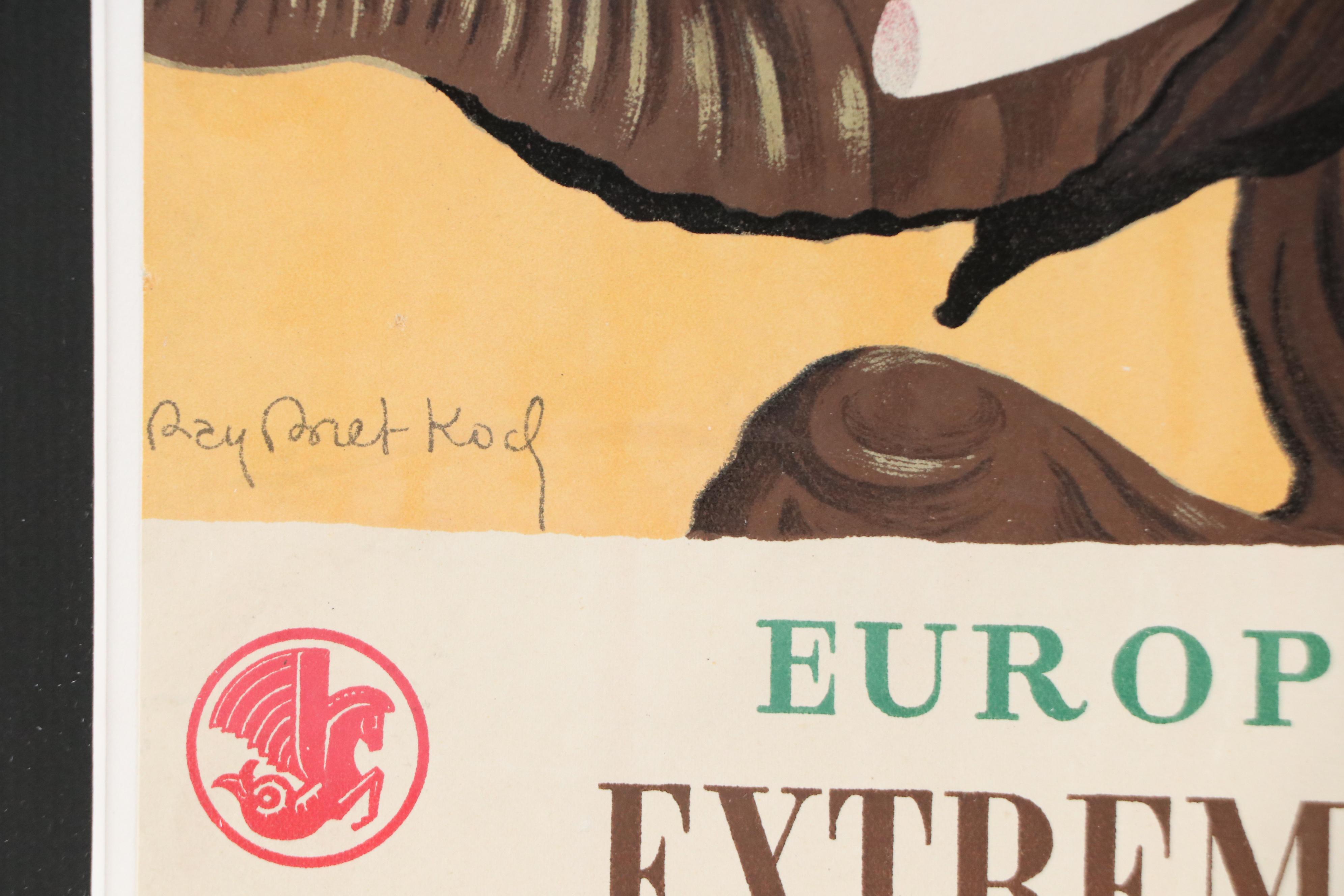 Air France Color Lithograph Poster After Ray Bret Koch, Early to Mid-20th C.