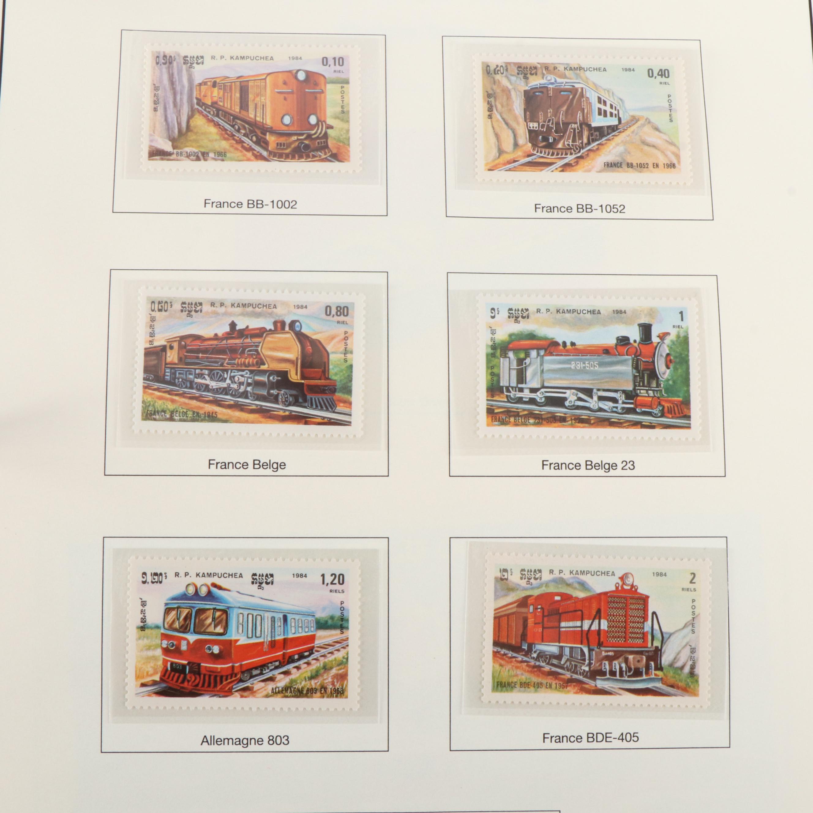 Five Albums of Themed Commemorative Mint Condition Postage Stamps