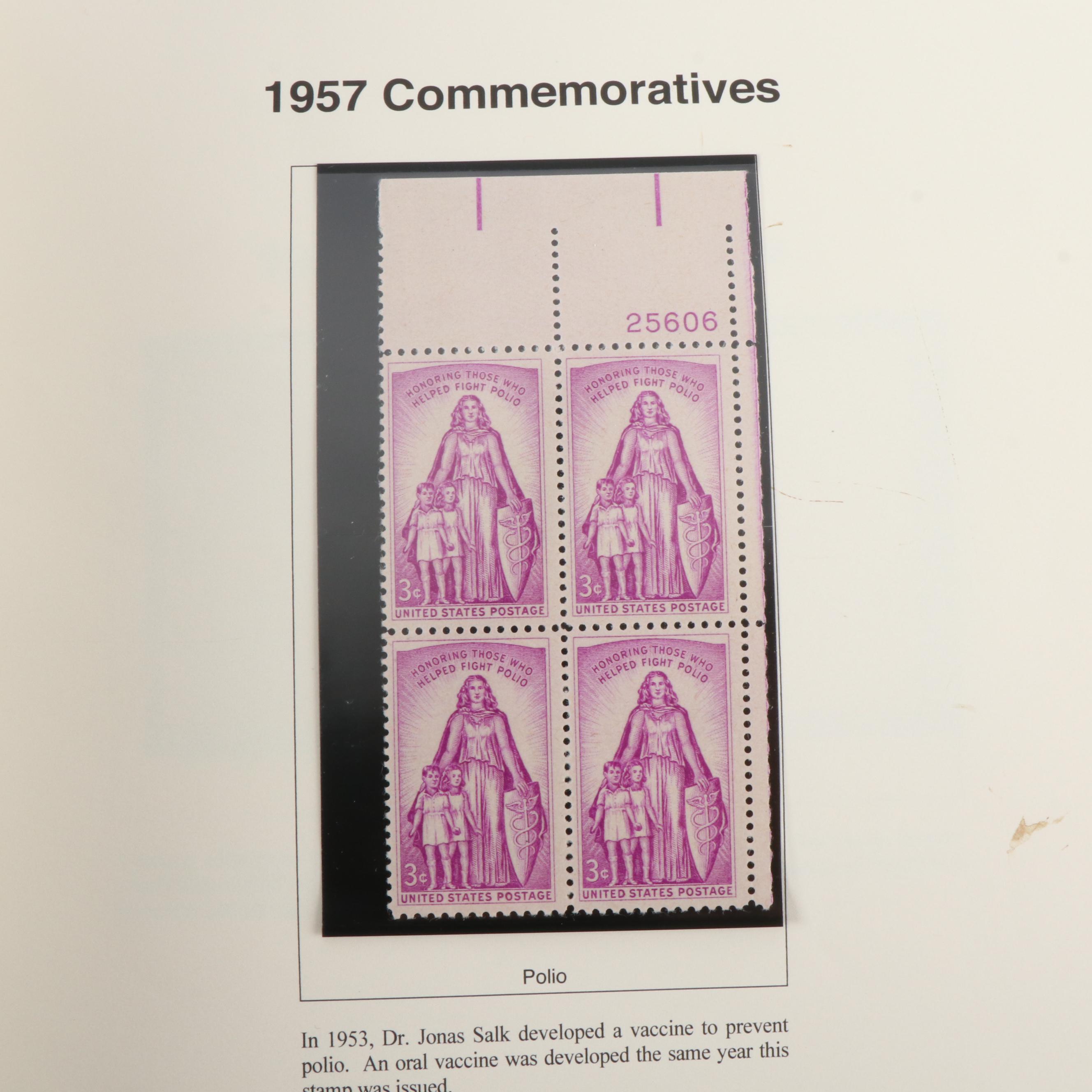 Five Albums of Themed Commemorative Mint Condition Postage Stamps