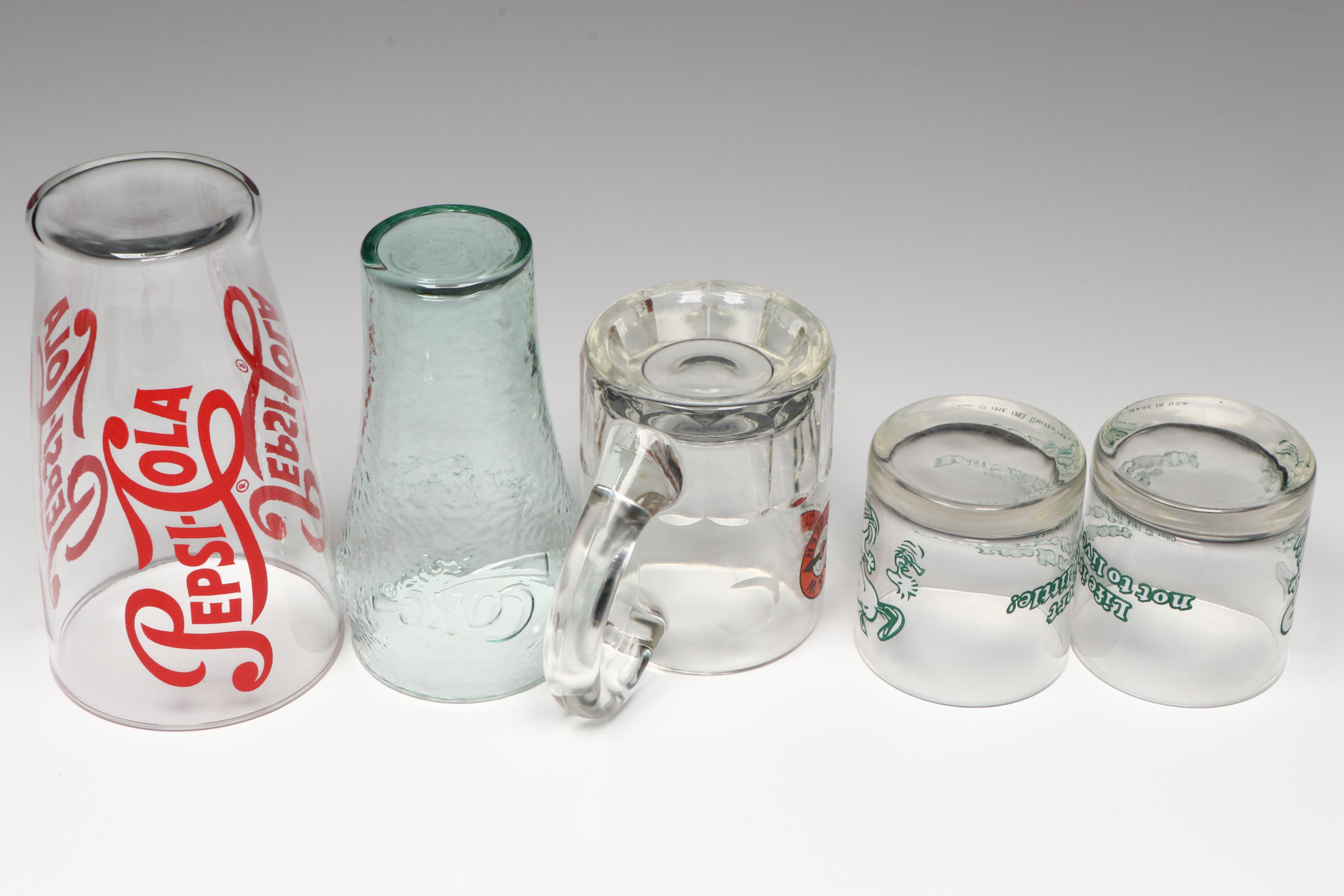 Aunt Jenny's, Pepsi-Cola with Other Tumblers, Bottles and Tray