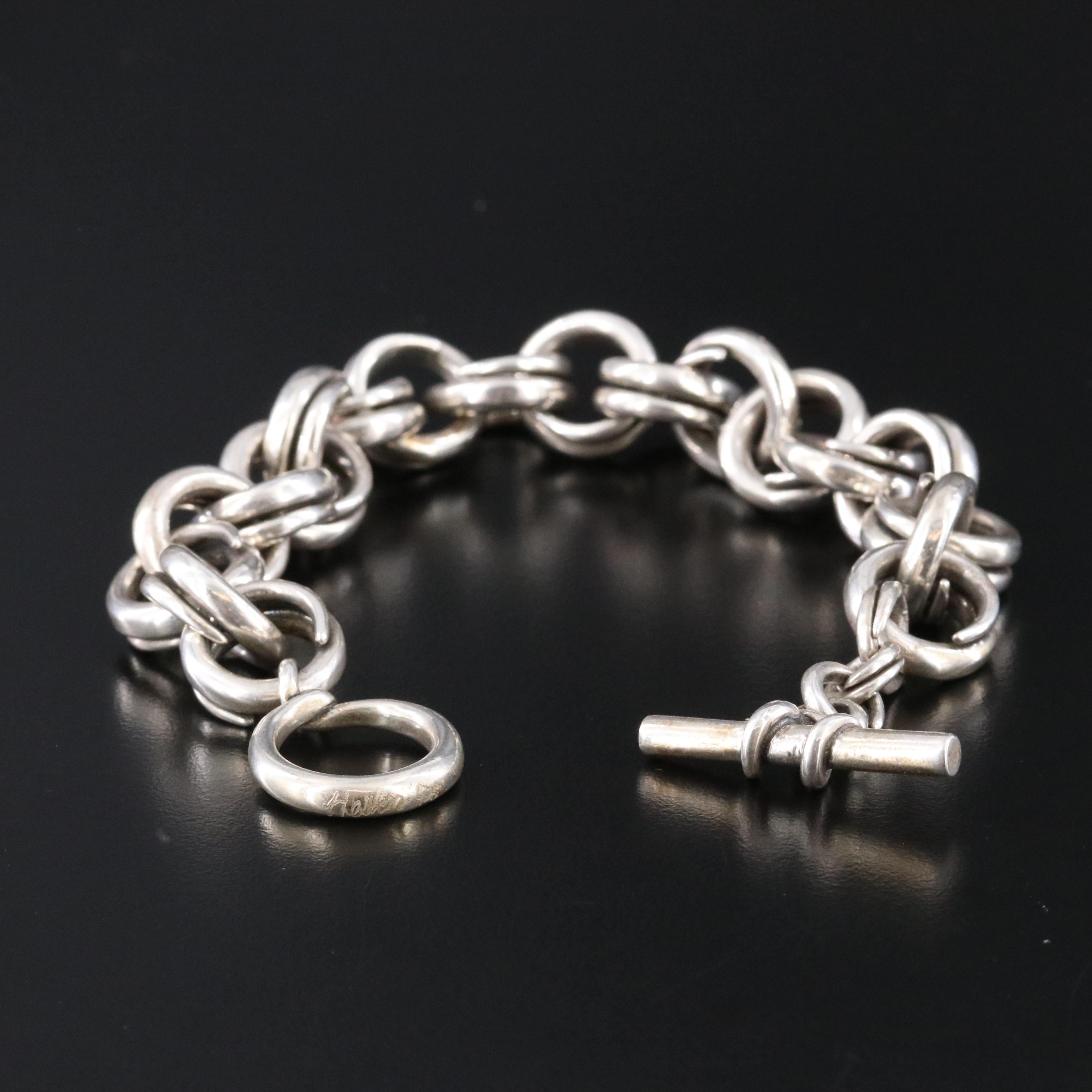 Sterling Double Cable Link Bracelet