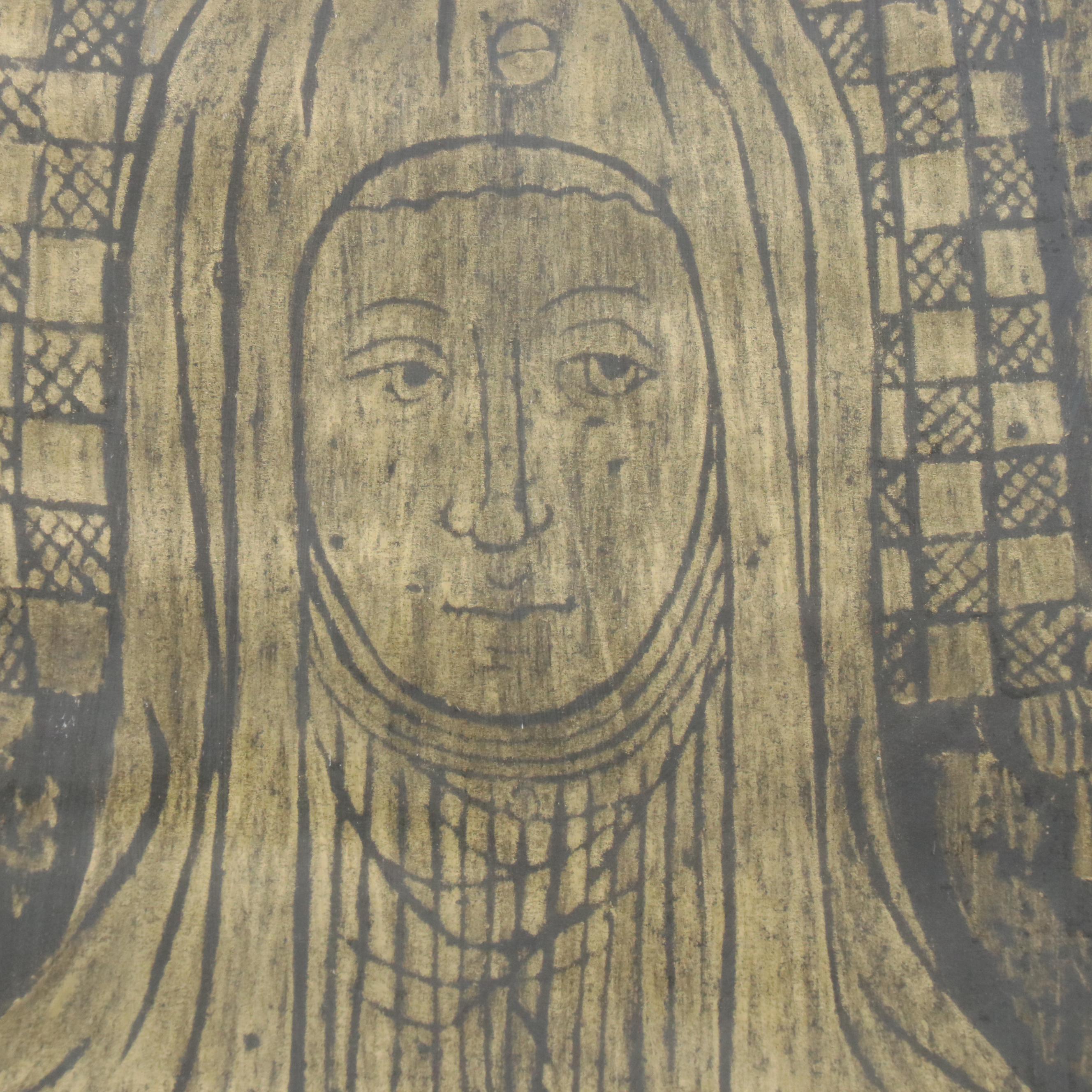 Medieval Tomb Rubbing of Knight and Lady