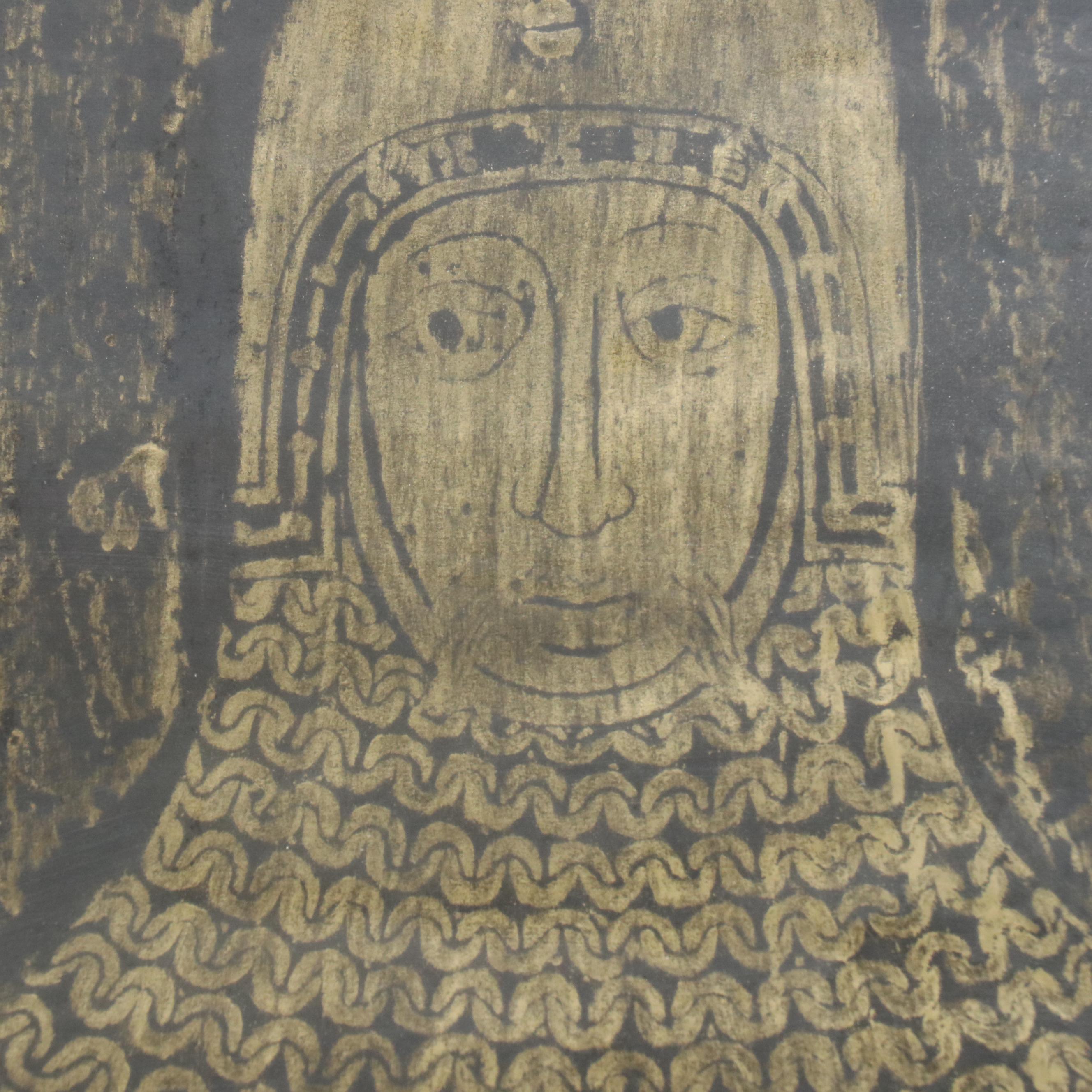 Medieval Tomb Rubbing of Knight and Lady