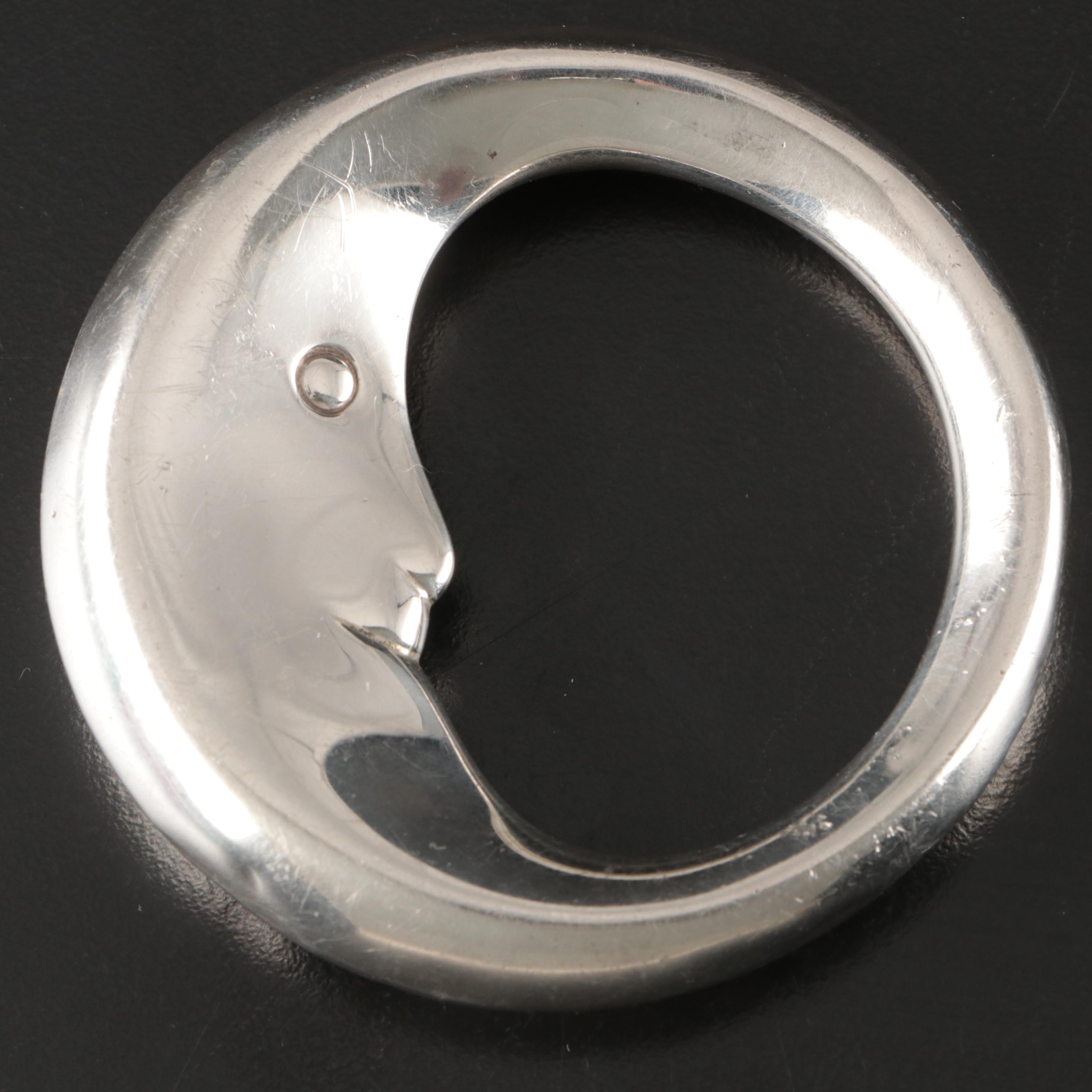 Tiffany & Co. 900 Silver "Man in the Moon" Baby Rattle